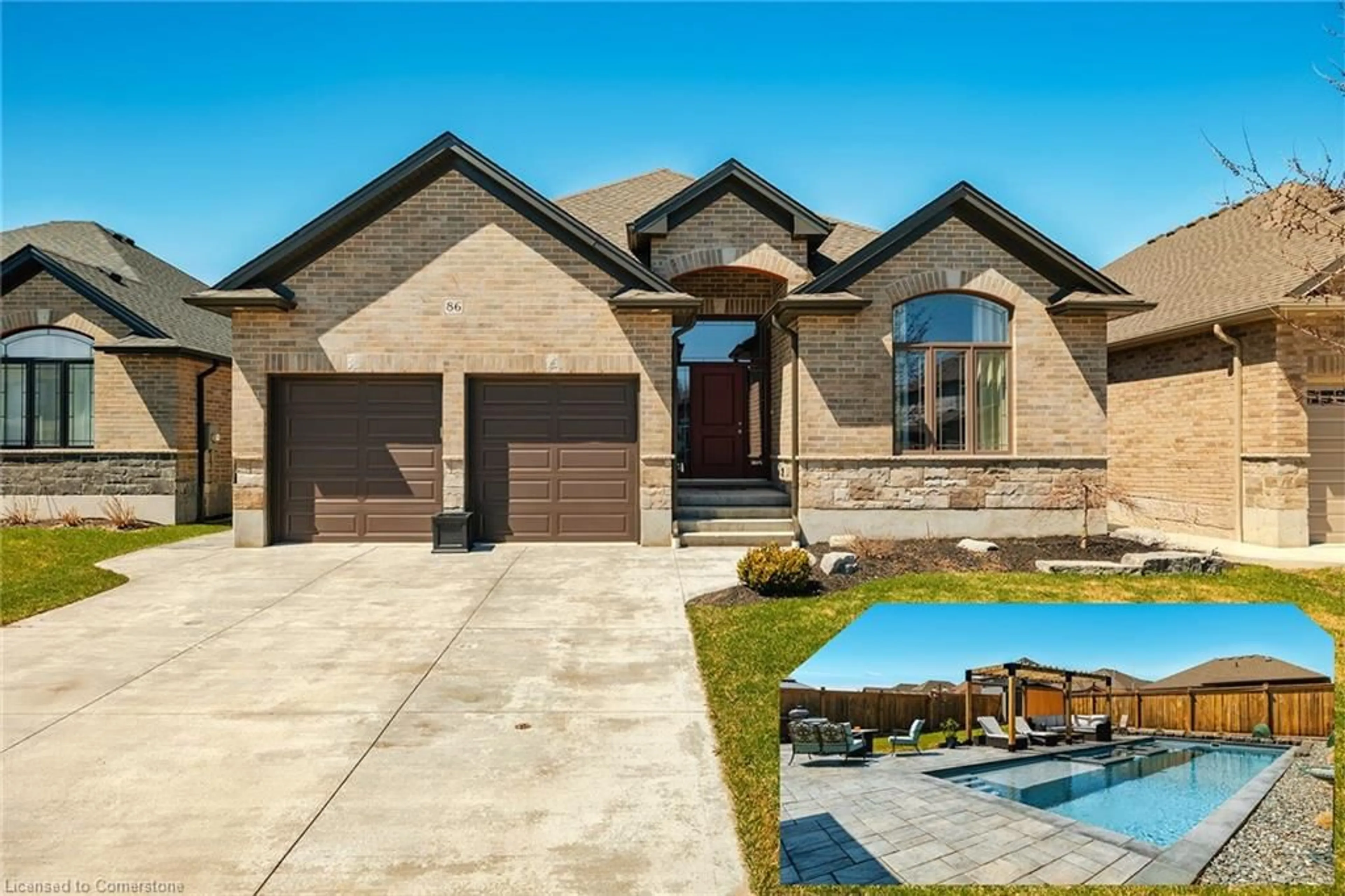 Home with brick exterior material, street for 86 Forbes Cres, Listowel Ontario N4W 0B8
