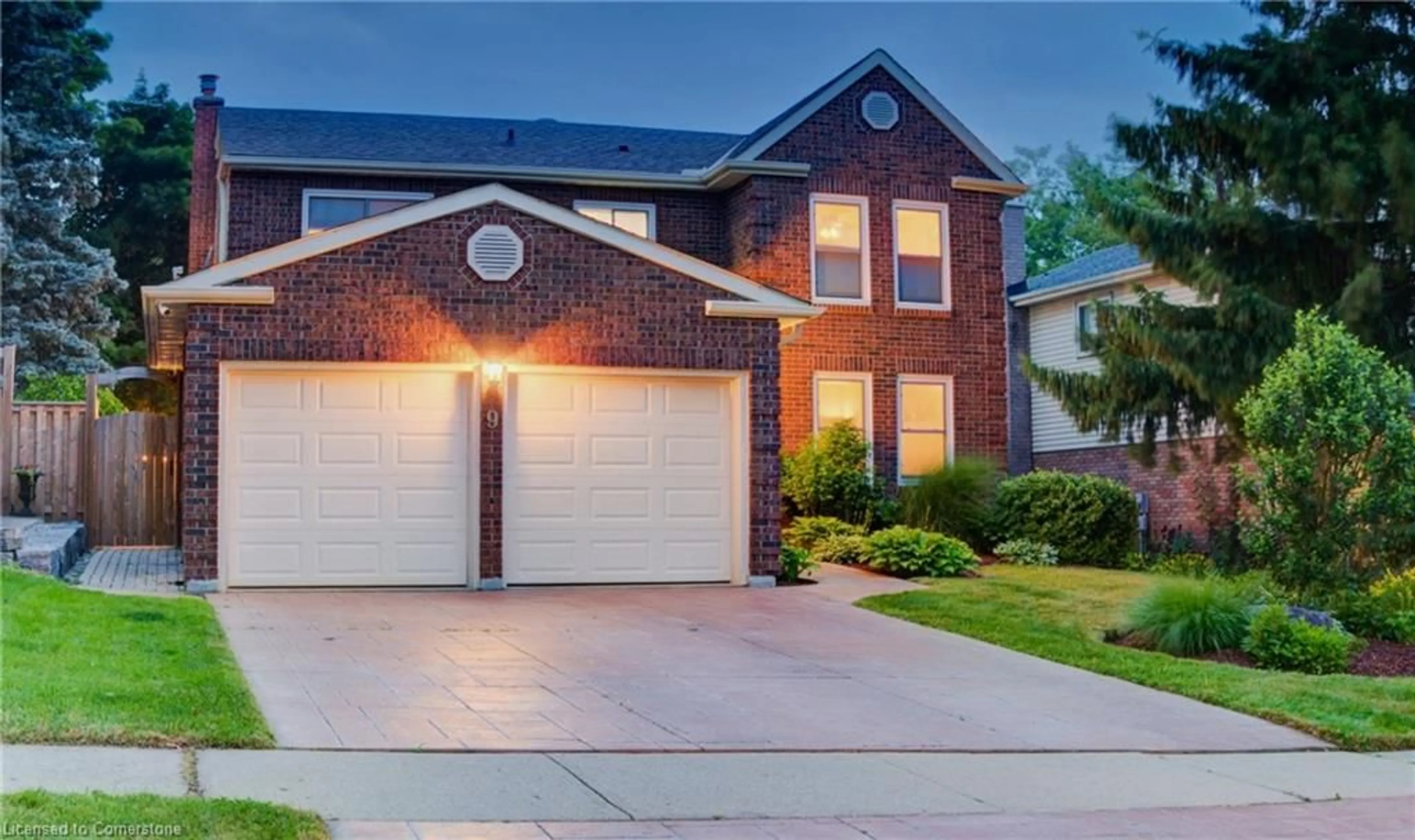 Home with brick exterior material, street for 9 Toynbee Cres, Kitchener Ontario N2N 1R8