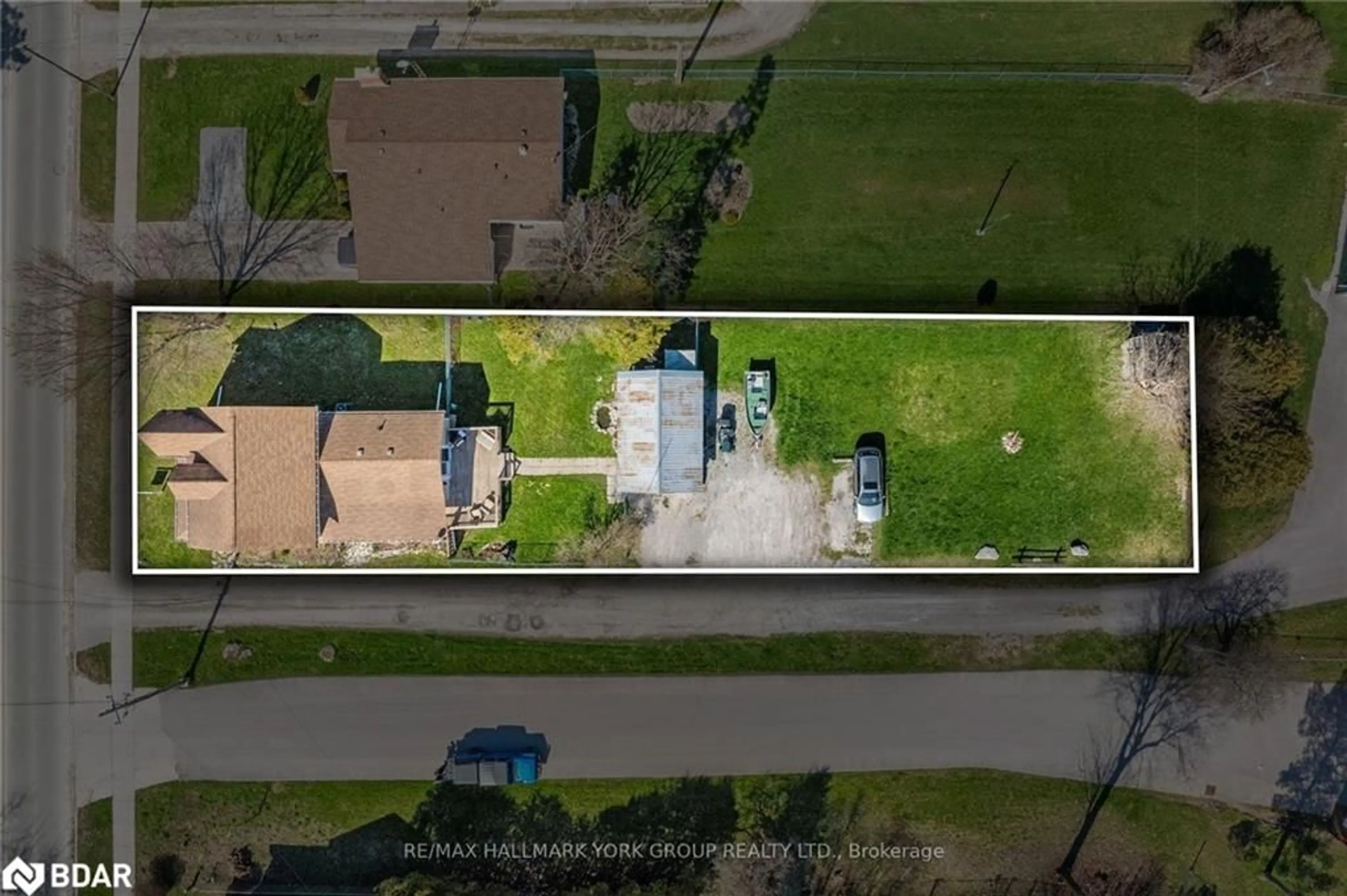 A pic from outside/outdoor area/front of a property/back of a property/a pic from drone, street for 397 Mara Rd, Beaverton Ontario L0K 1A0