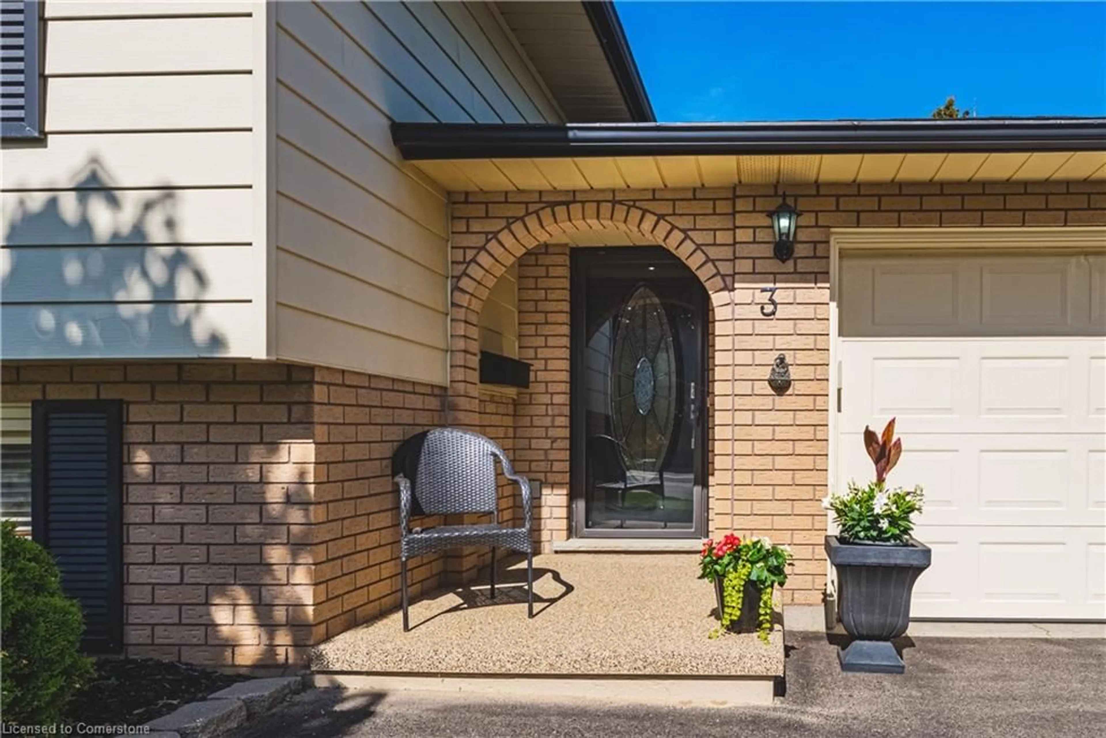 Home with brick exterior material, street for 3 Coral Crt, Brantford Ontario N3P 1L6