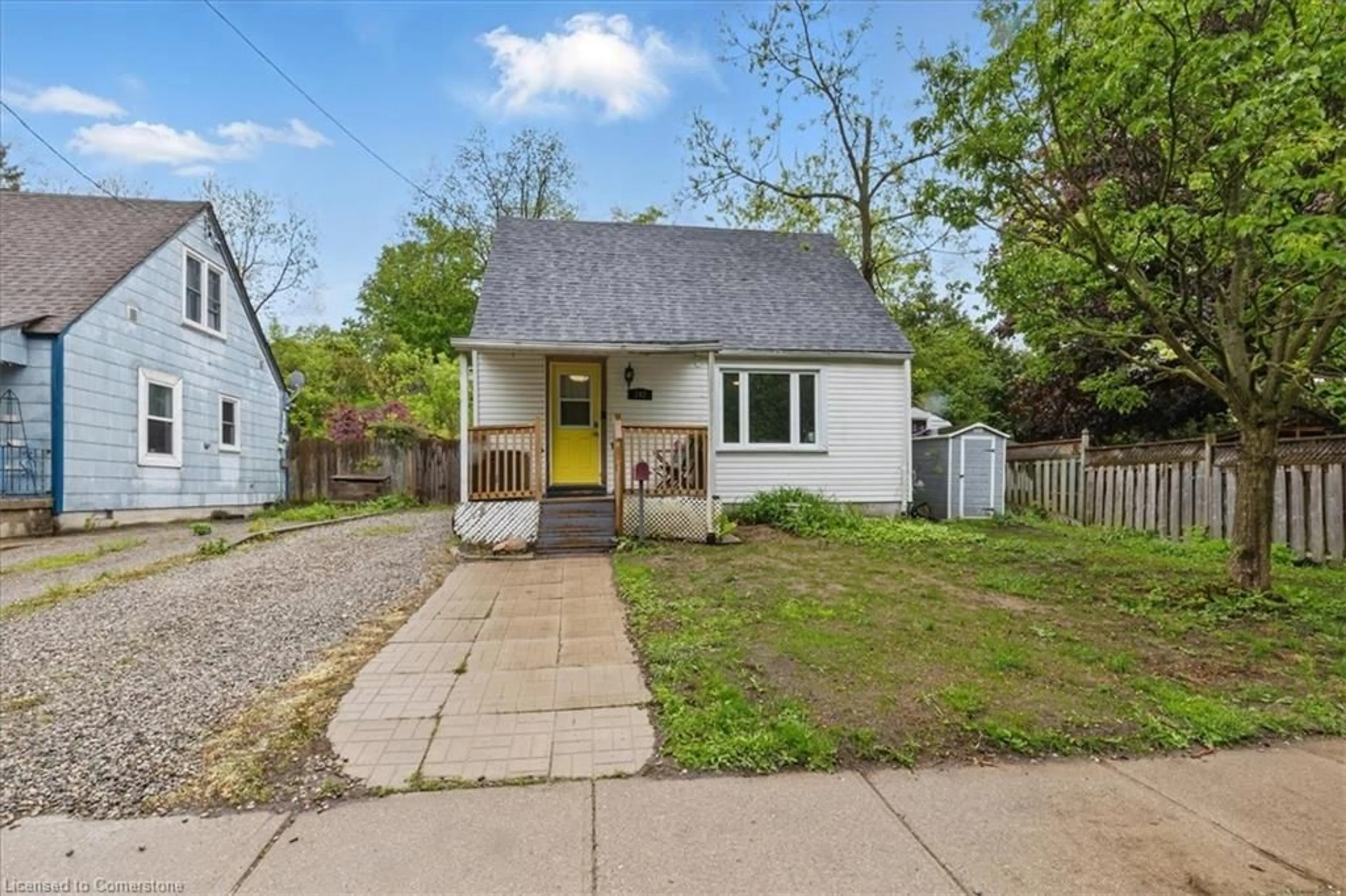 A pic from outside/outdoor area/front of a property/back of a property/a pic from drone, street for 142 Strathcona St, Cambridge Ontario N3C 1R3