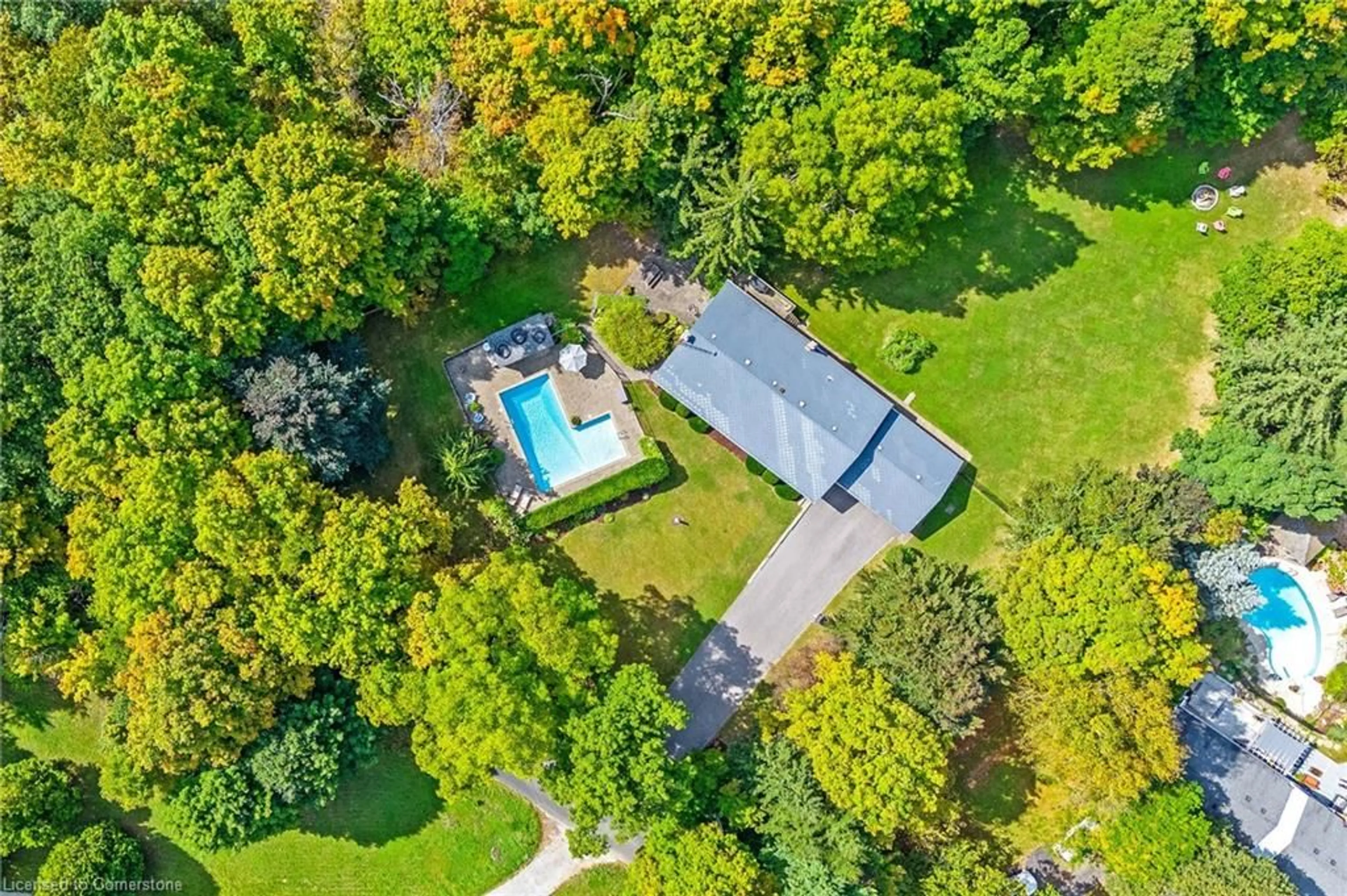 A pic from outside/outdoor area/front of a property/back of a property/a pic from drone, unknown for 2157 8 Sideroad, Burlington Ontario L7P 0M4