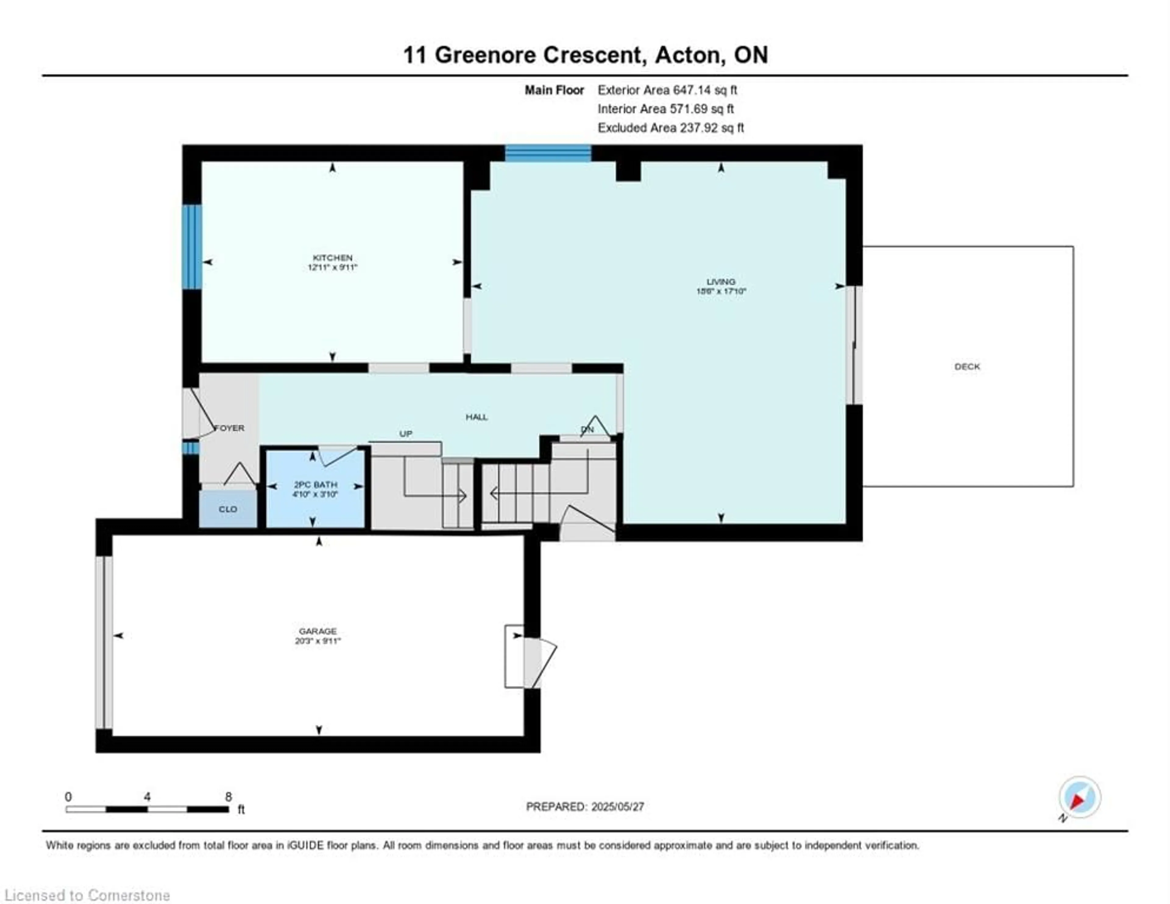 Floor plan for 11 Greenore Cres, Acton Ontario L7J 2T1