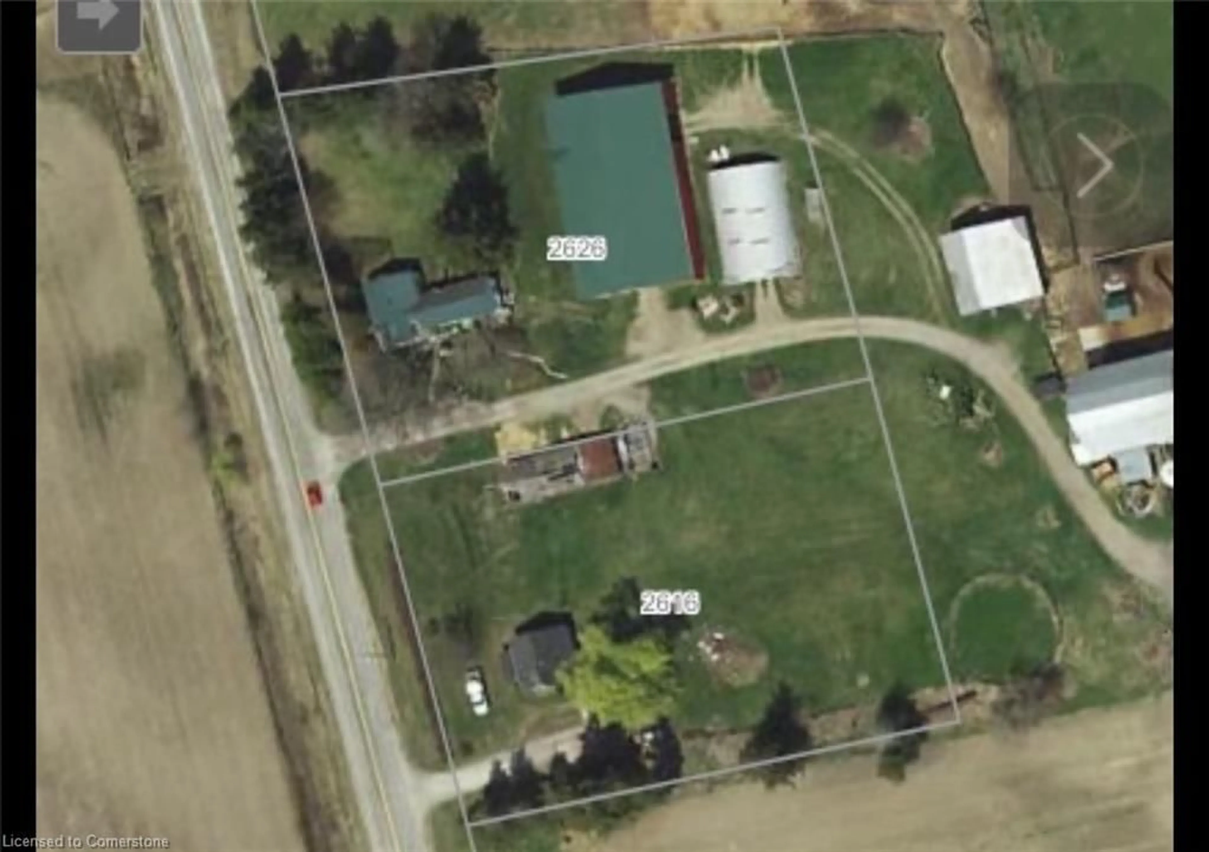 A pic from outside/outdoor area/front of a property/back of a property/a pic from drone, street for 2626 County Line 74, Hagersville Ontario N0A 1H0