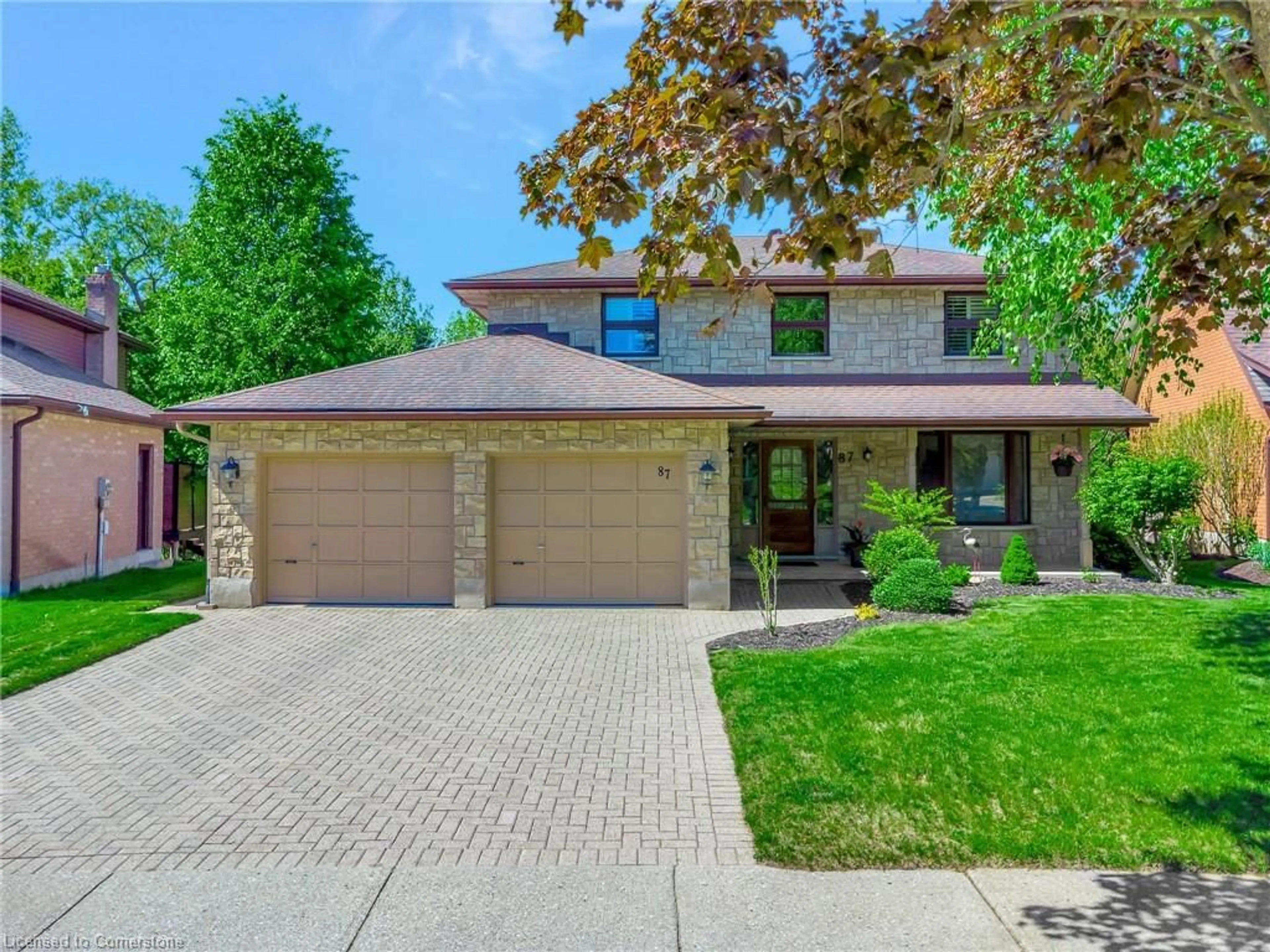 Home with brick exterior material, street for 87 Maxwell Dr, Kitchener Ontario N2R 1A5