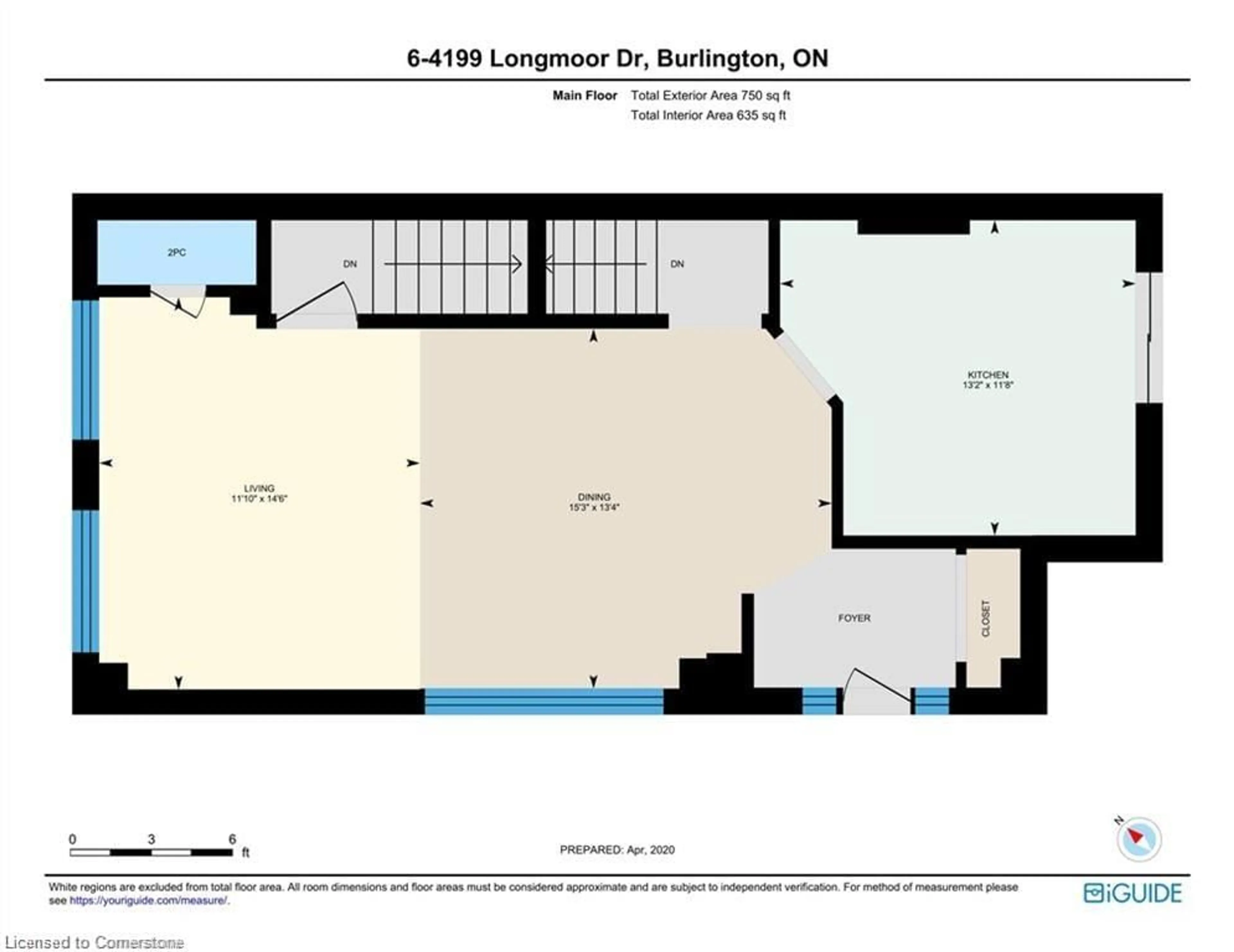 Floor plan for 4199 Longmoor Dr #6, Burlington Ontario L7L 5J9