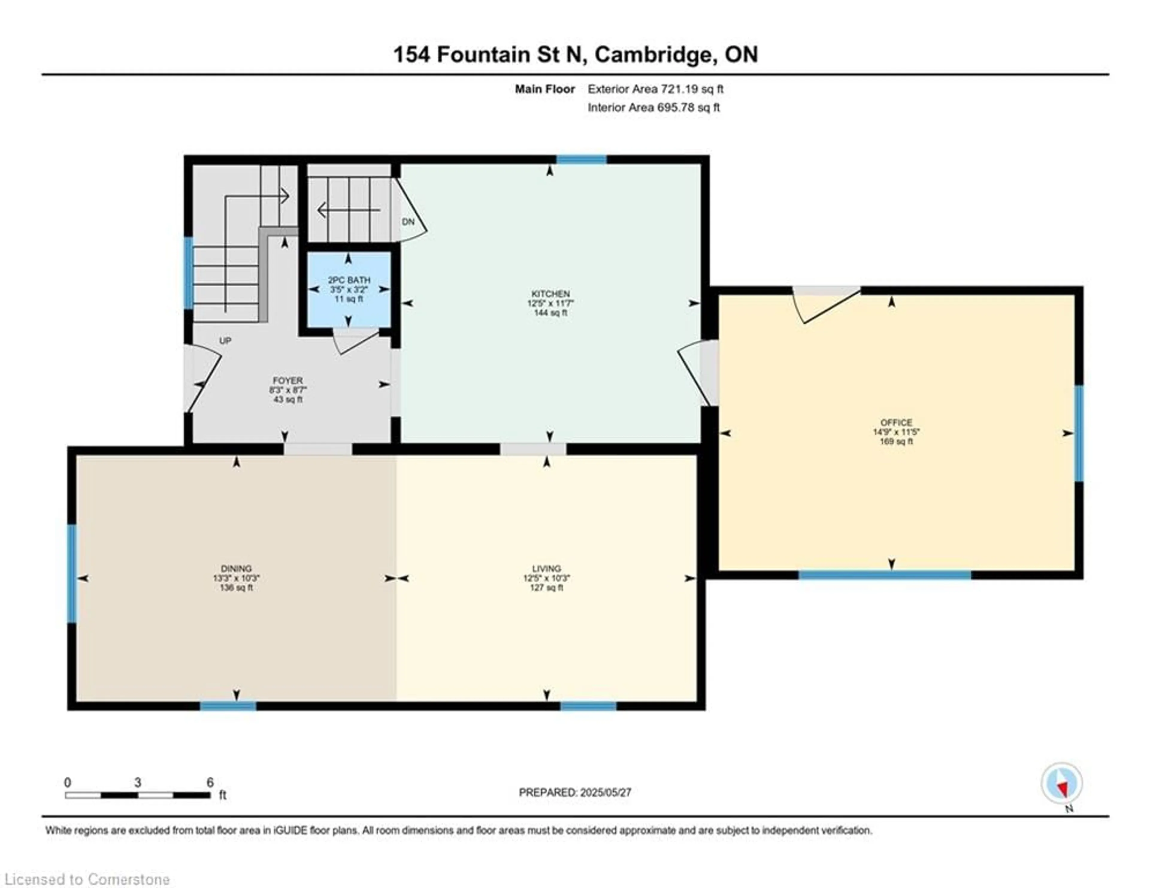 Floor plan for 154 Fountain St, Cambridge Ontario N3H 1H6