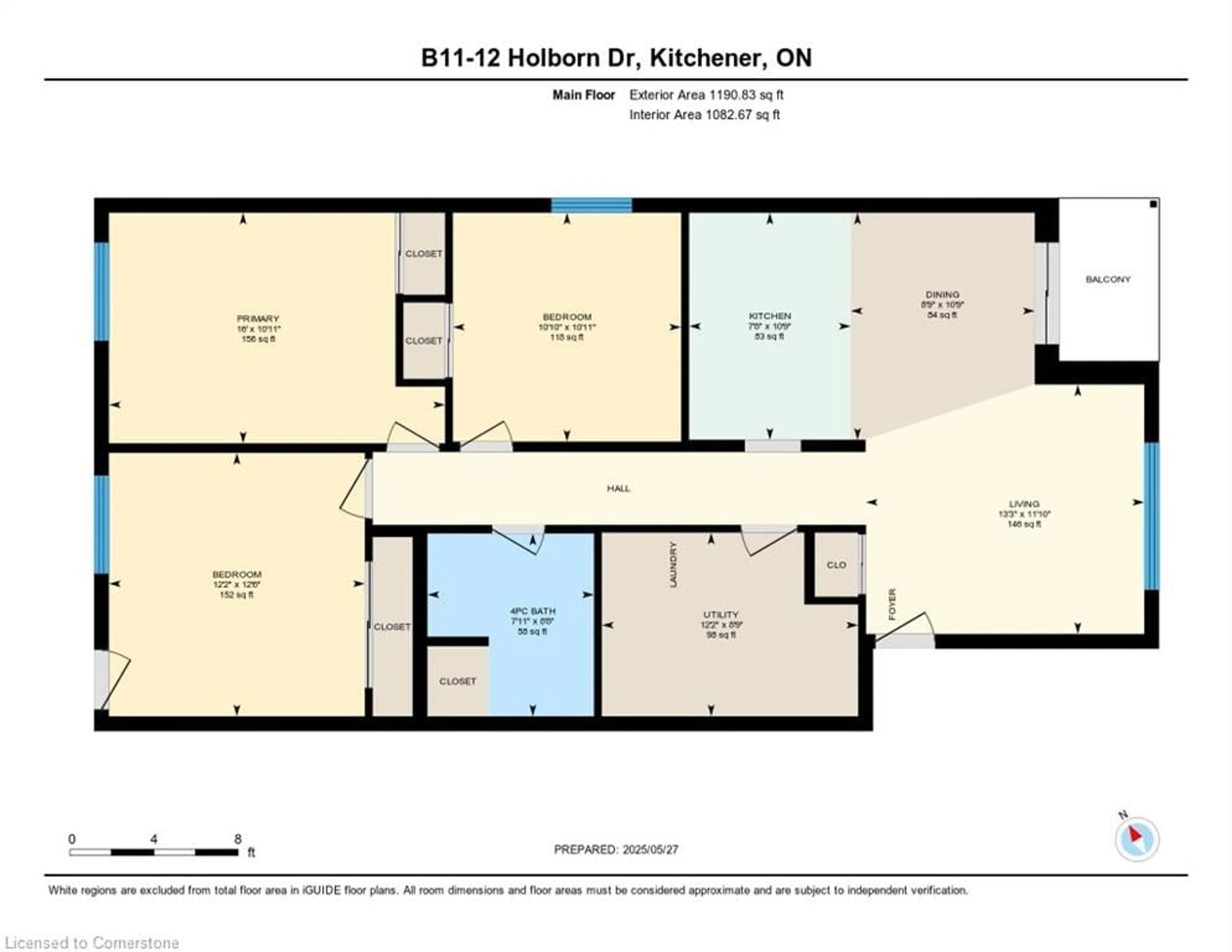 Floor plan for 12 Holborn St #B11, Kitchener Ontario N2A 0A4