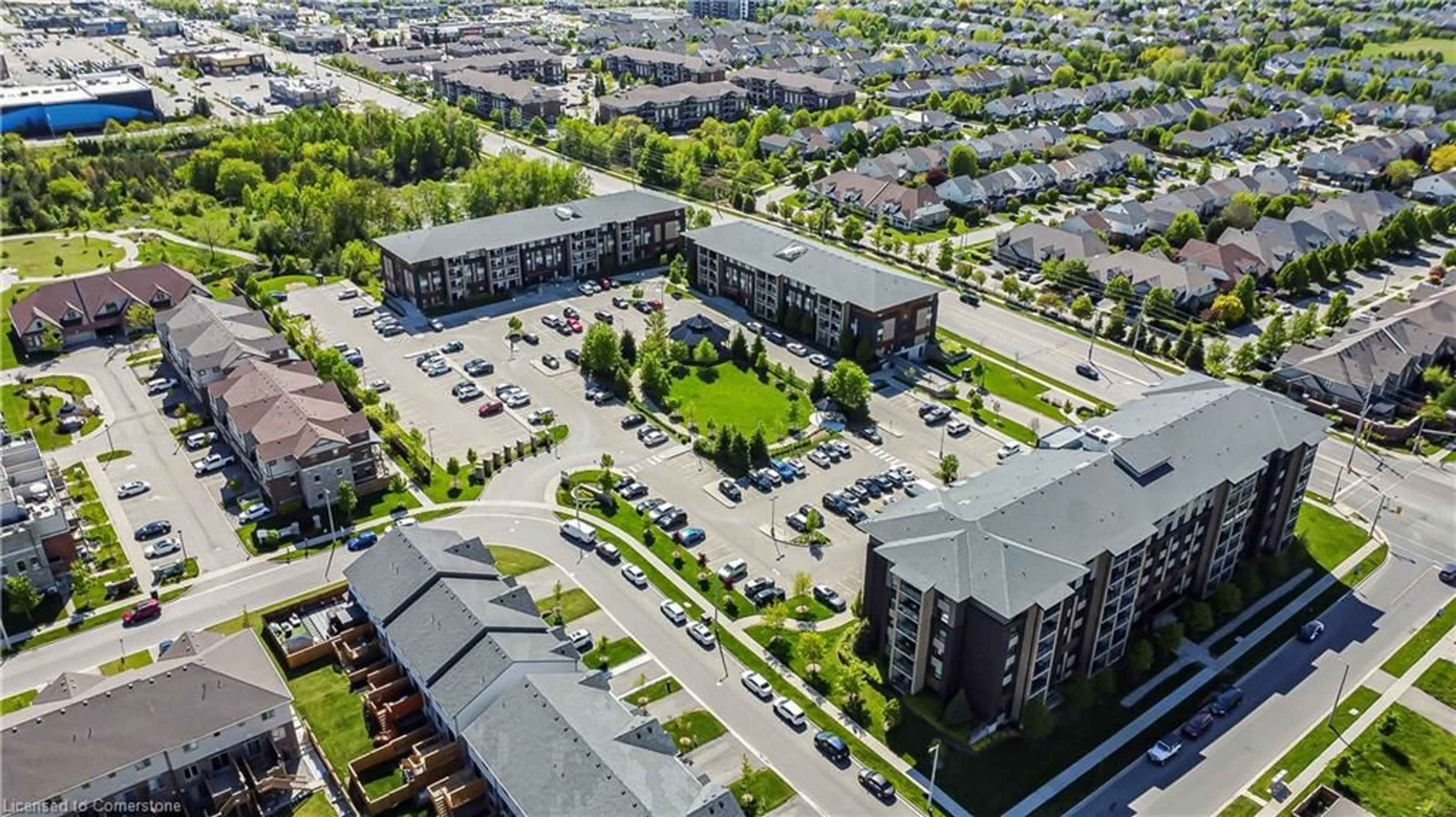 A pic from outside/outdoor area/front of a property/back of a property/a pic from drone, city buildings view from balcony for 25 Kay Cres #403, Guelph Ontario N1L 0P2