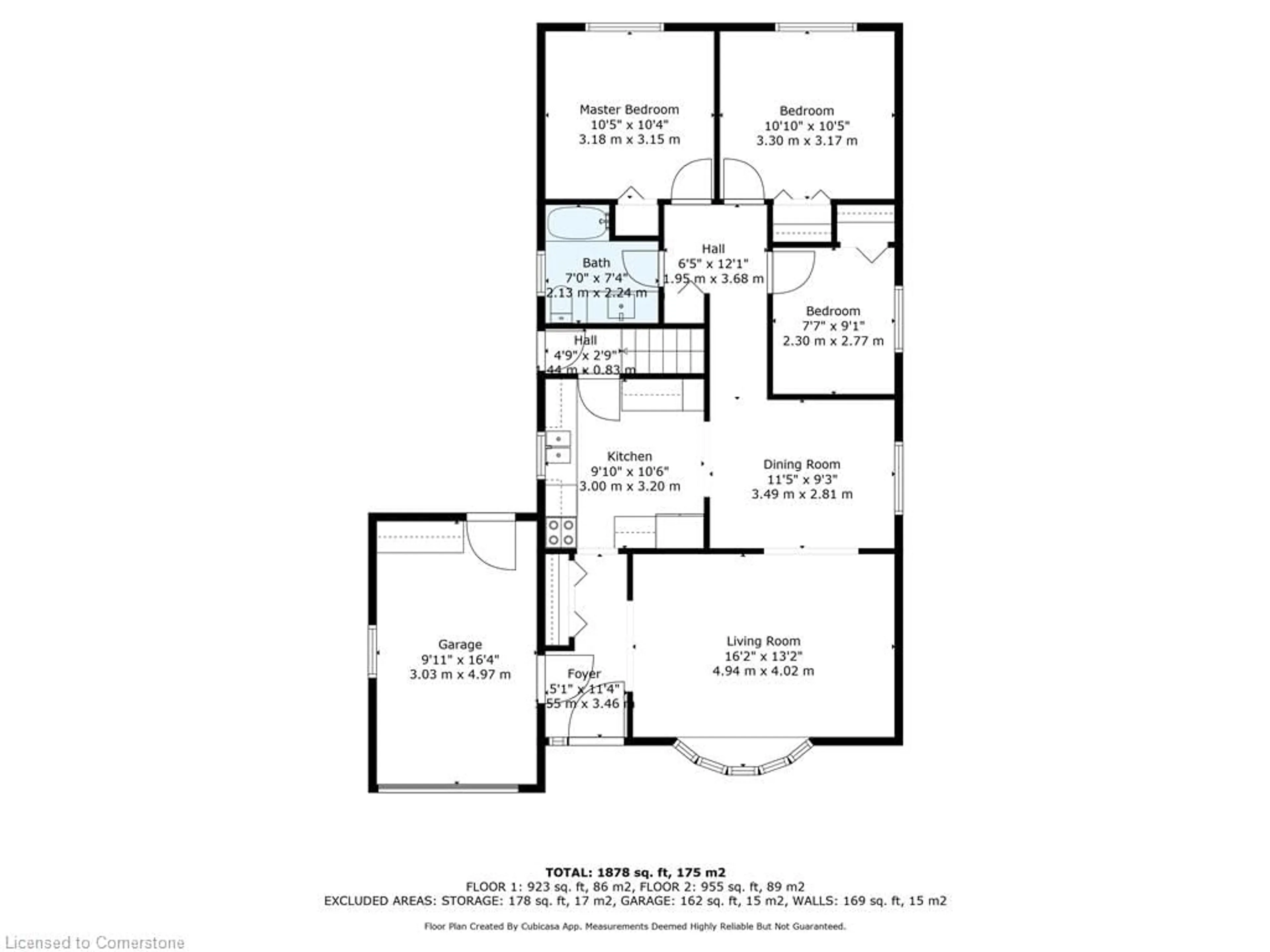 Floor plan for 181 White Pine Cres, Waterloo Ontario N2V 1B3