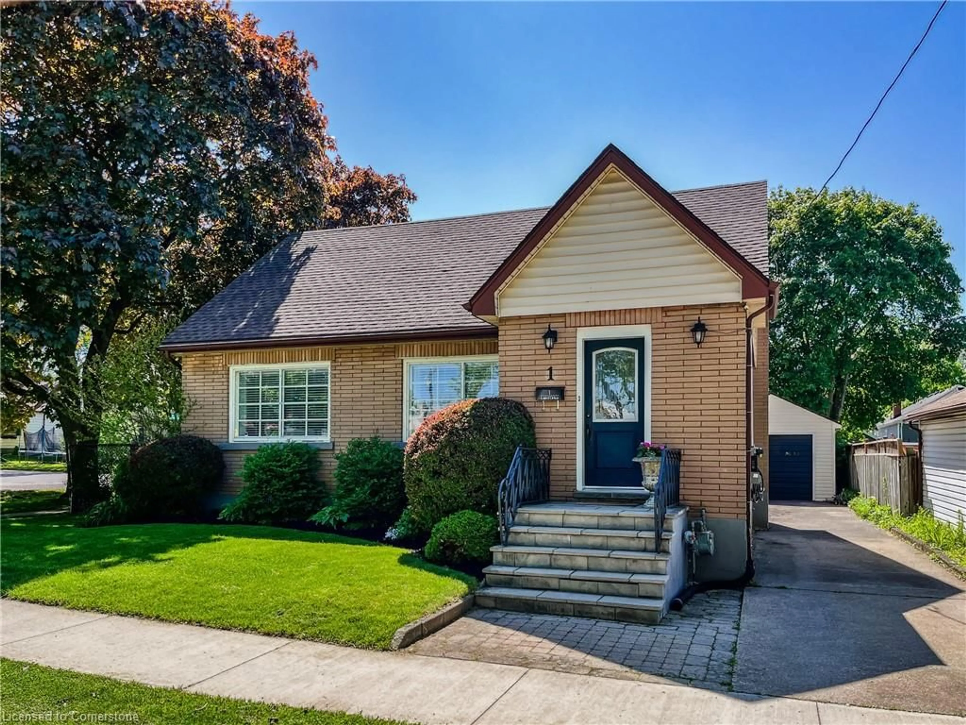 Home with brick exterior material, street for 1 Laird Dr, St. Catharines Ontario L2P 3E3