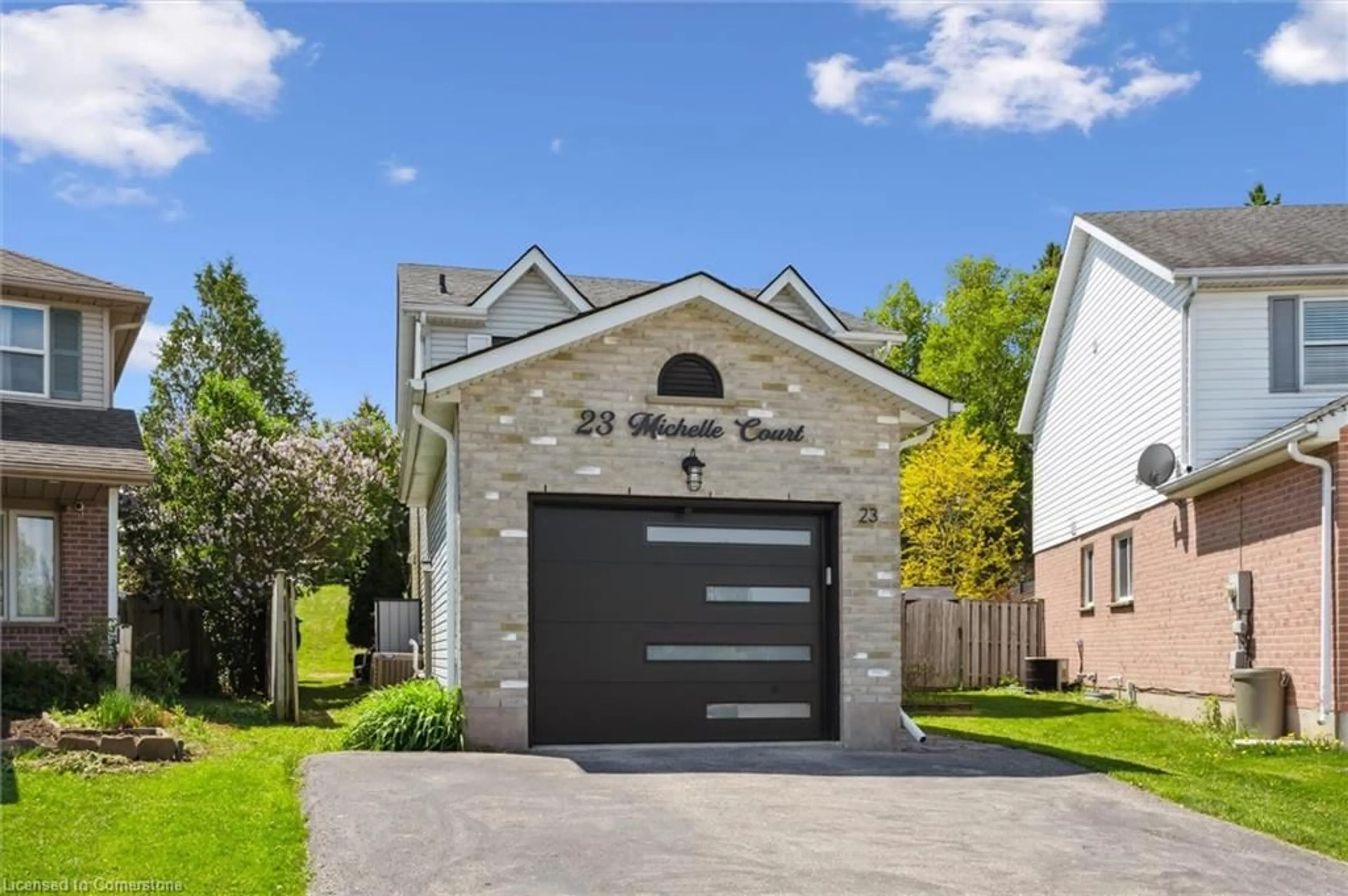 Home with brick exterior material, street for 23 Michelle Crt, Kitchener Ontario N2N 3K8