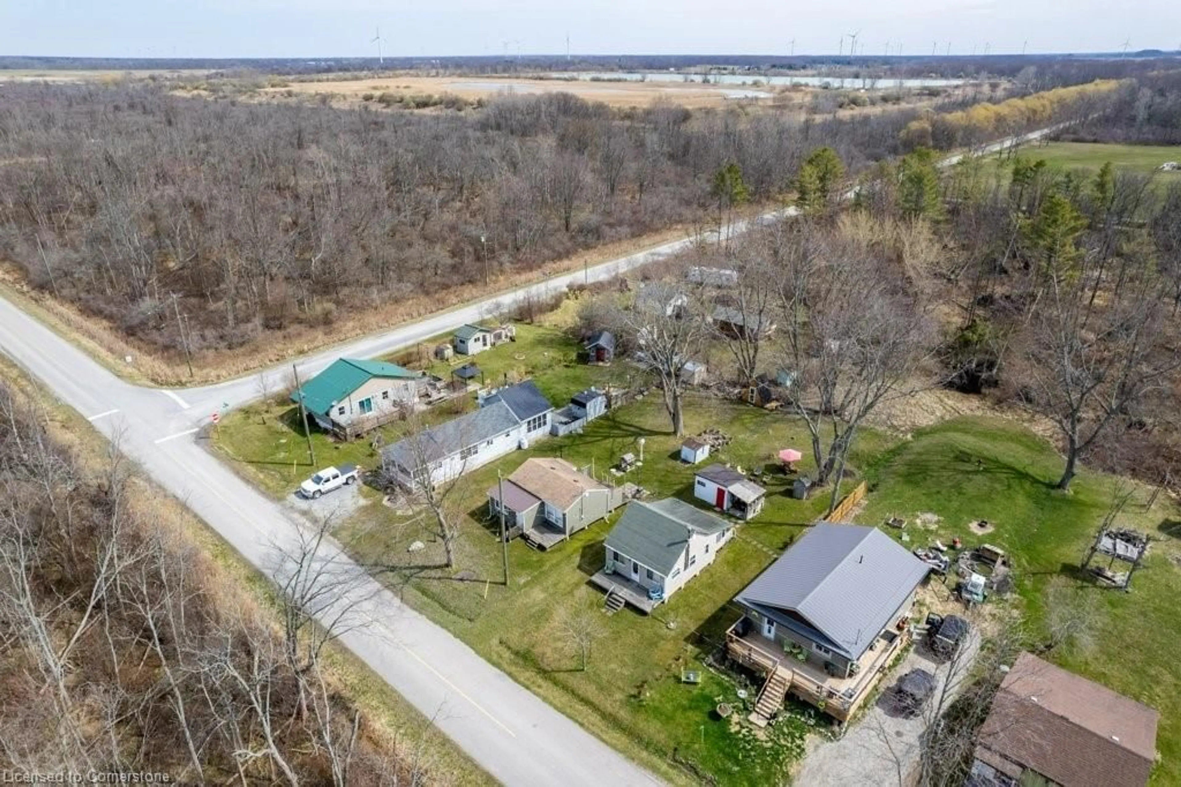 A pic from outside/outdoor area/front of a property/back of a property/a pic from drone, water/lake/river/ocean view for 34 Siddall Rd, Dunnville Ontario N0A 1K0