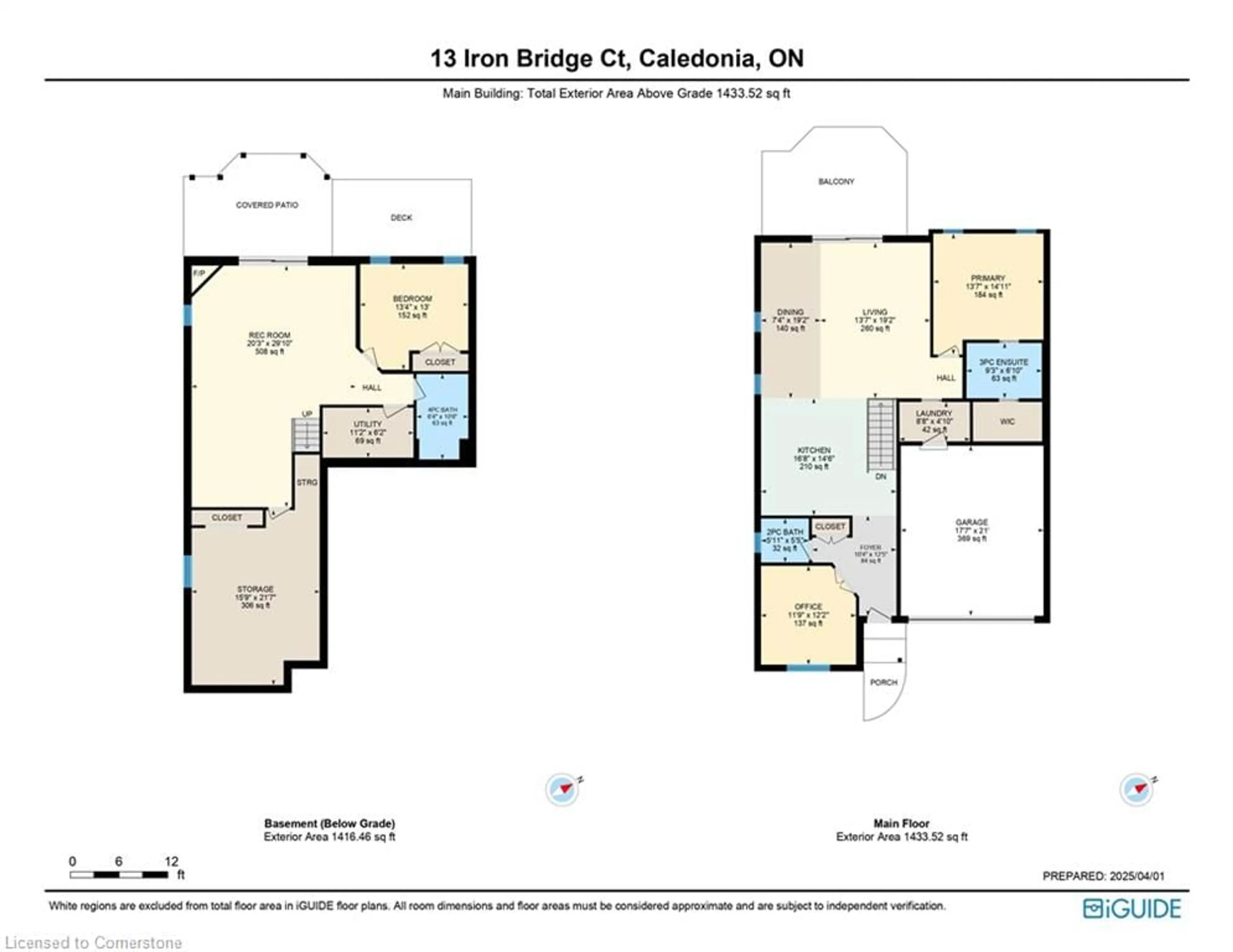 Floor plan for 13 Iron Bridge Crt, Caledonia Ontario N3W 0A4