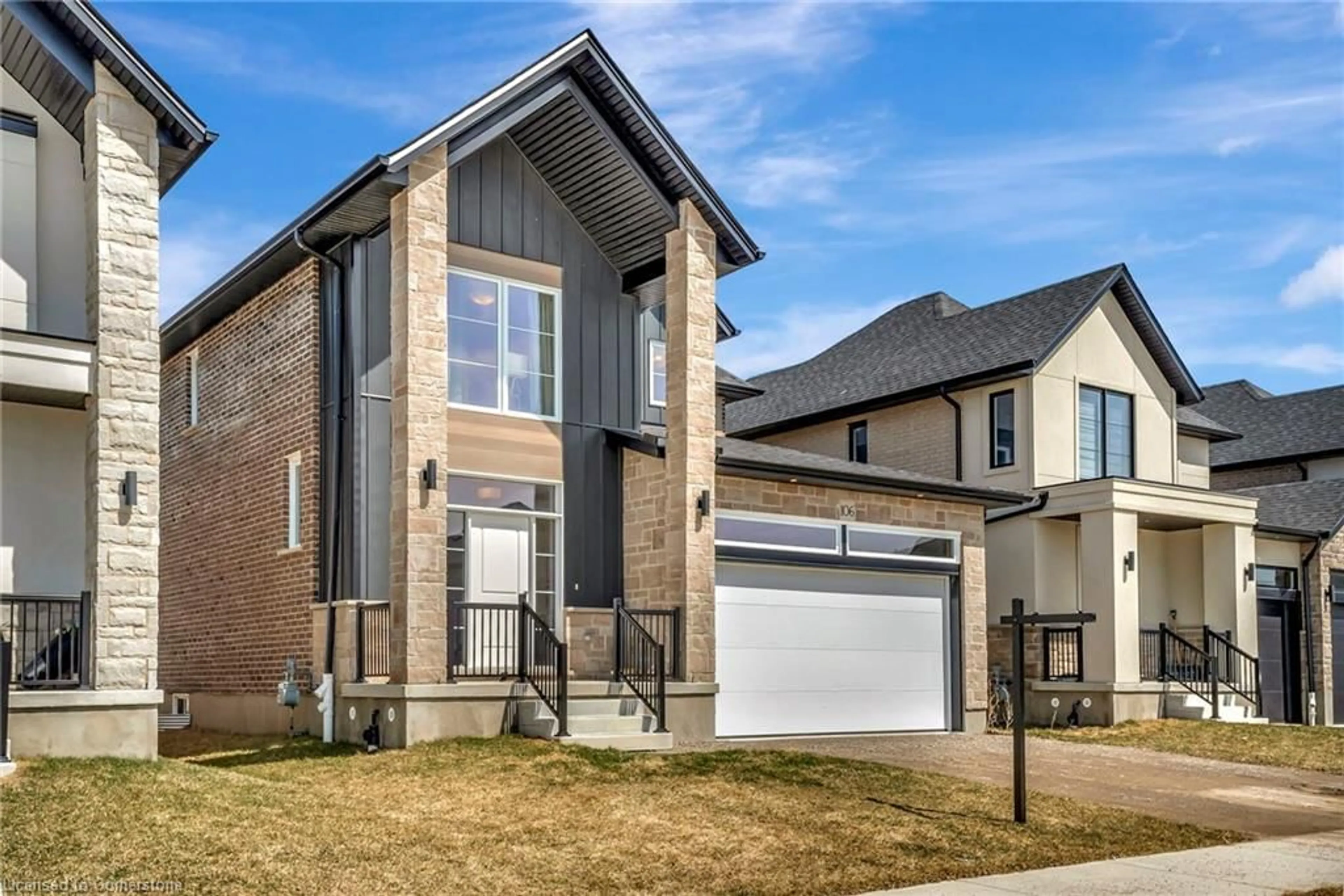 Home with brick exterior material, street for 106 Oj Gaffney Dr, Stratford Ontario N5A 0K9