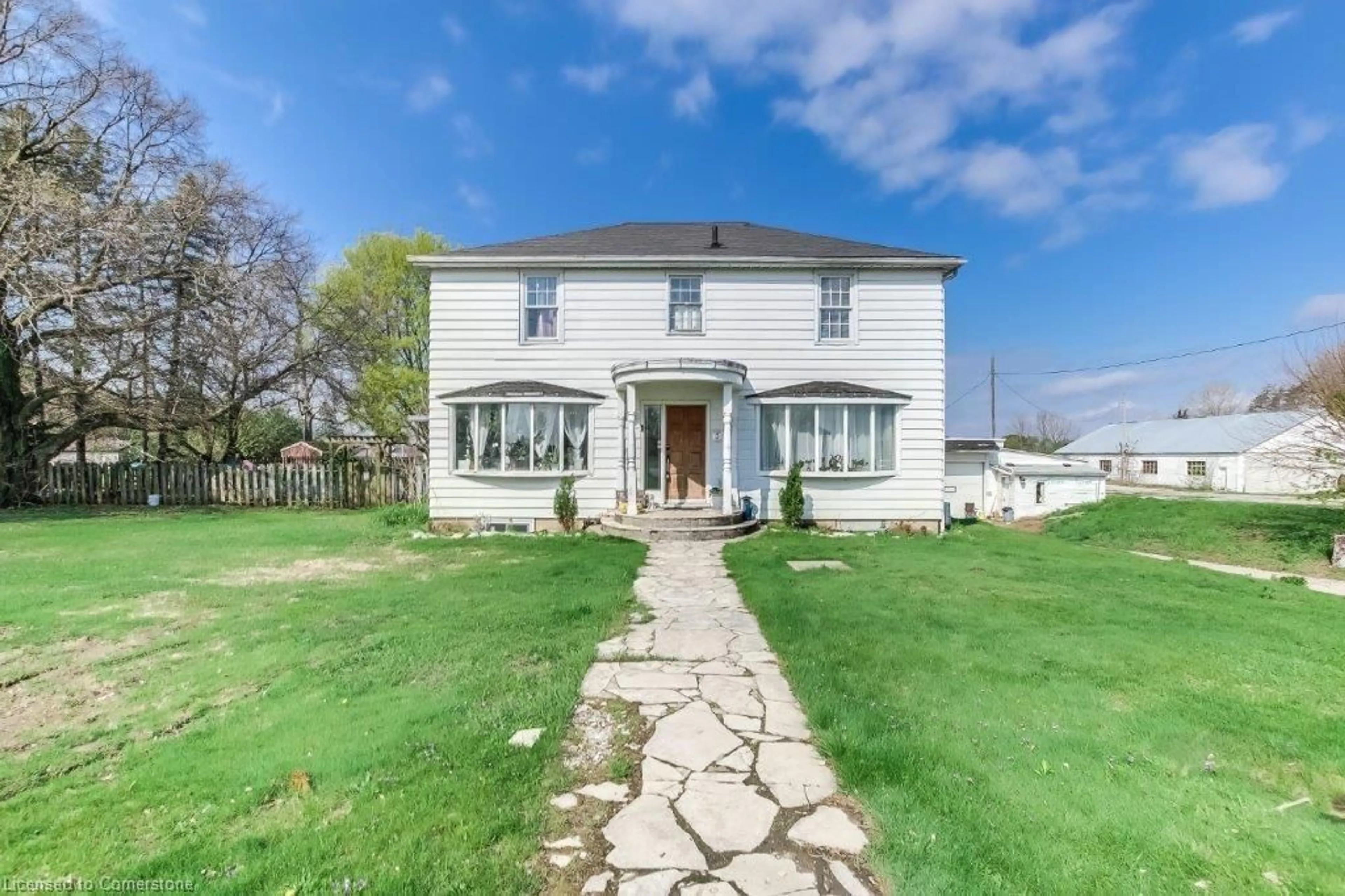 A pic from outside/outdoor area/front of a property/back of a property/a pic from drone, street for 451 Port Ryerse Rd, Simcoe Ontario N3Y 4K2