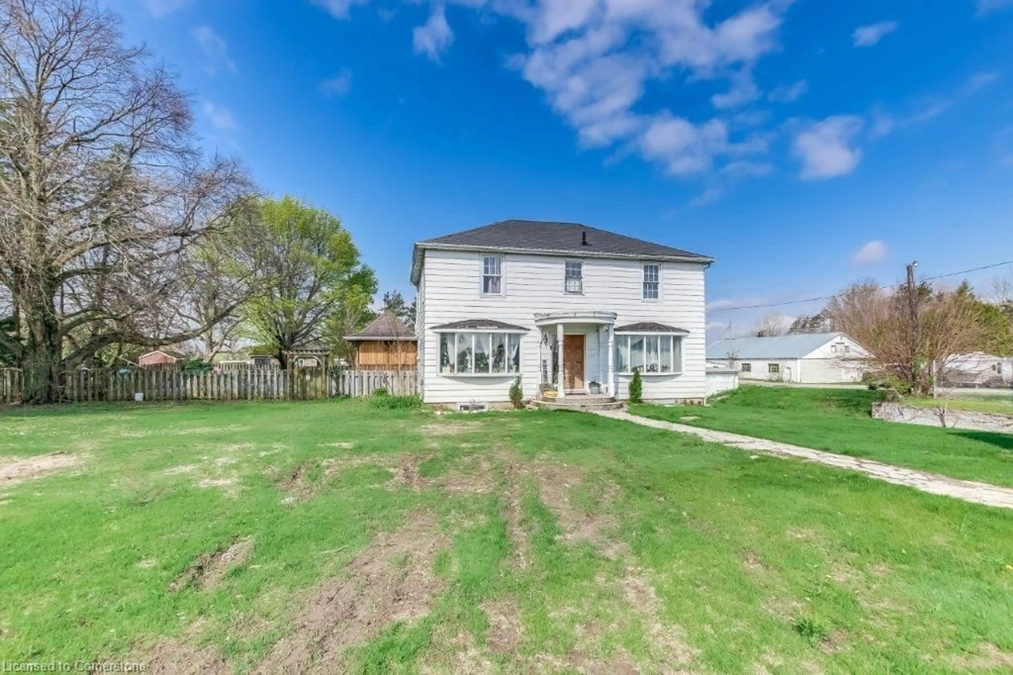 A pic from outside/outdoor area/front of a property/back of a property/a pic from drone, street for 451 Port Ryerse Rd, Simcoe Ontario N3Y 4K2