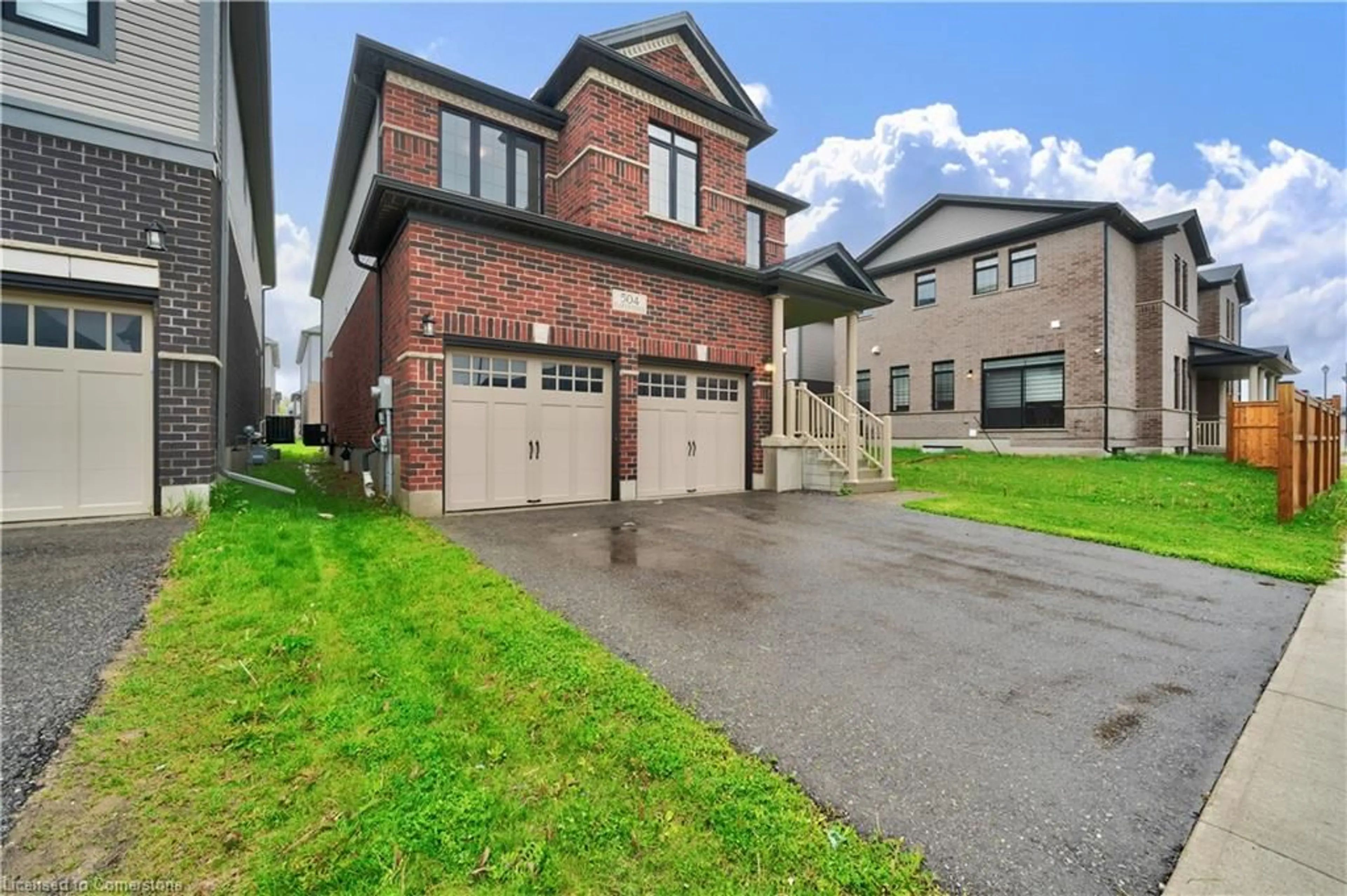 Home with brick exterior material, street for 504 Florencedale Cres, Kitchener Ontario N2R 0N3