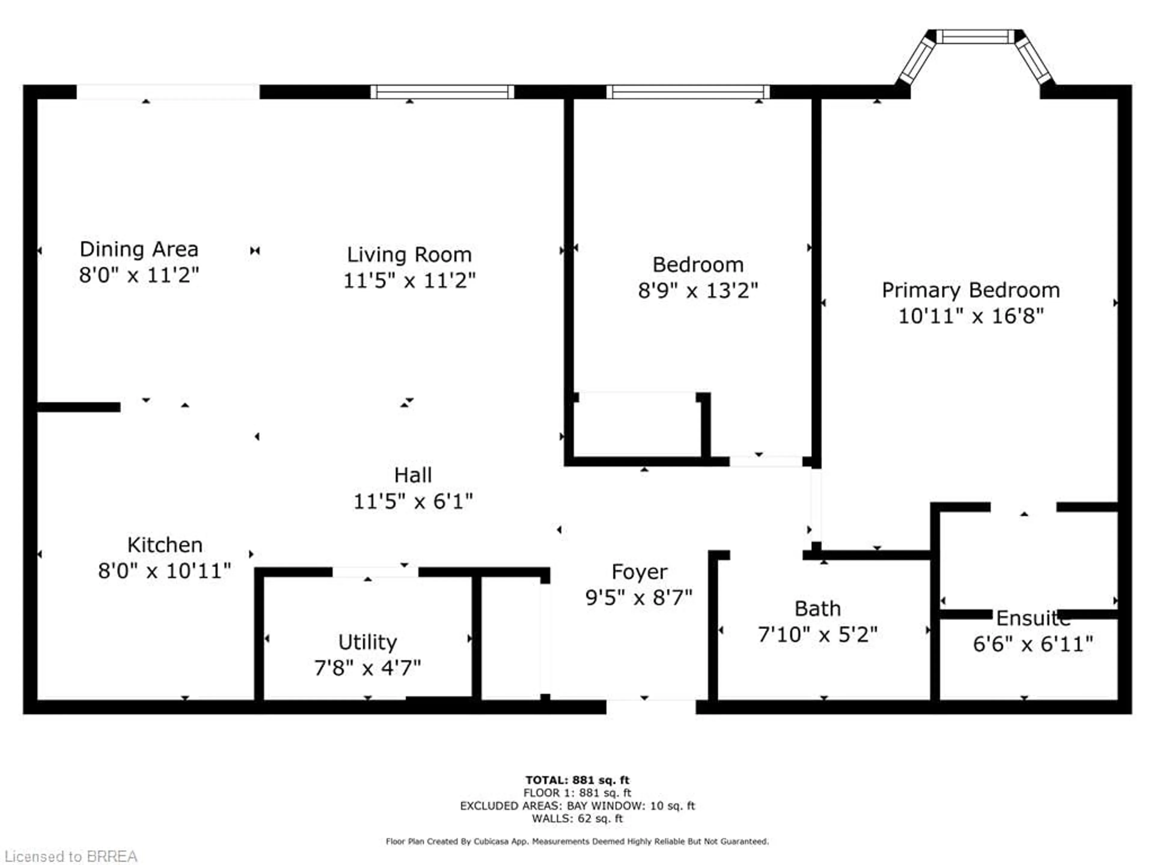 Floor plan for 88 Tollgate Rd #108, Brantford Ontario N3R 7R5