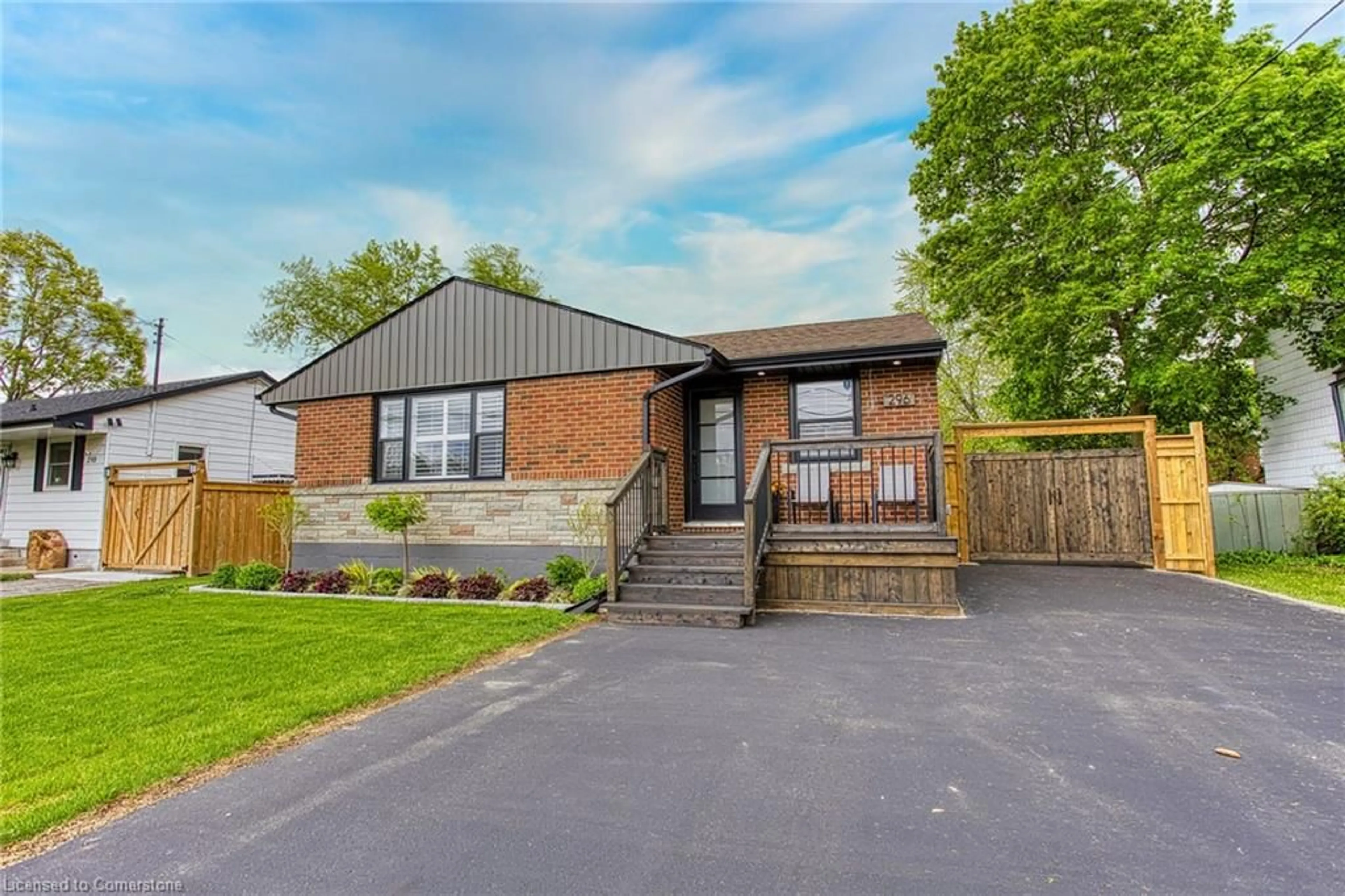 Home with brick exterior material, street for 296 Winona Rd, Stoney Creek Ontario L8E 5L3