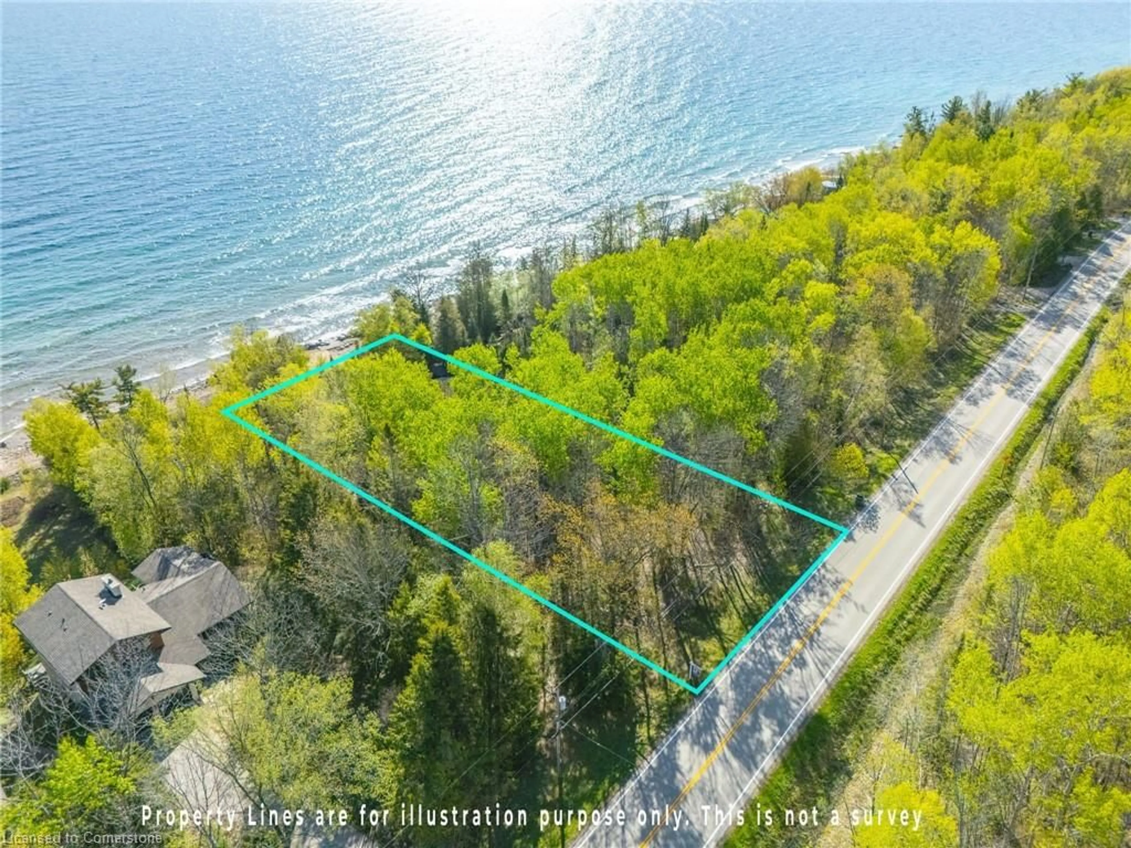A pic from outside/outdoor area/front of a property/back of a property/a pic from drone, water/lake/river/ocean view for 504501 Grey Rd #1, Georgian Bluffs Ontario N0H 2T0