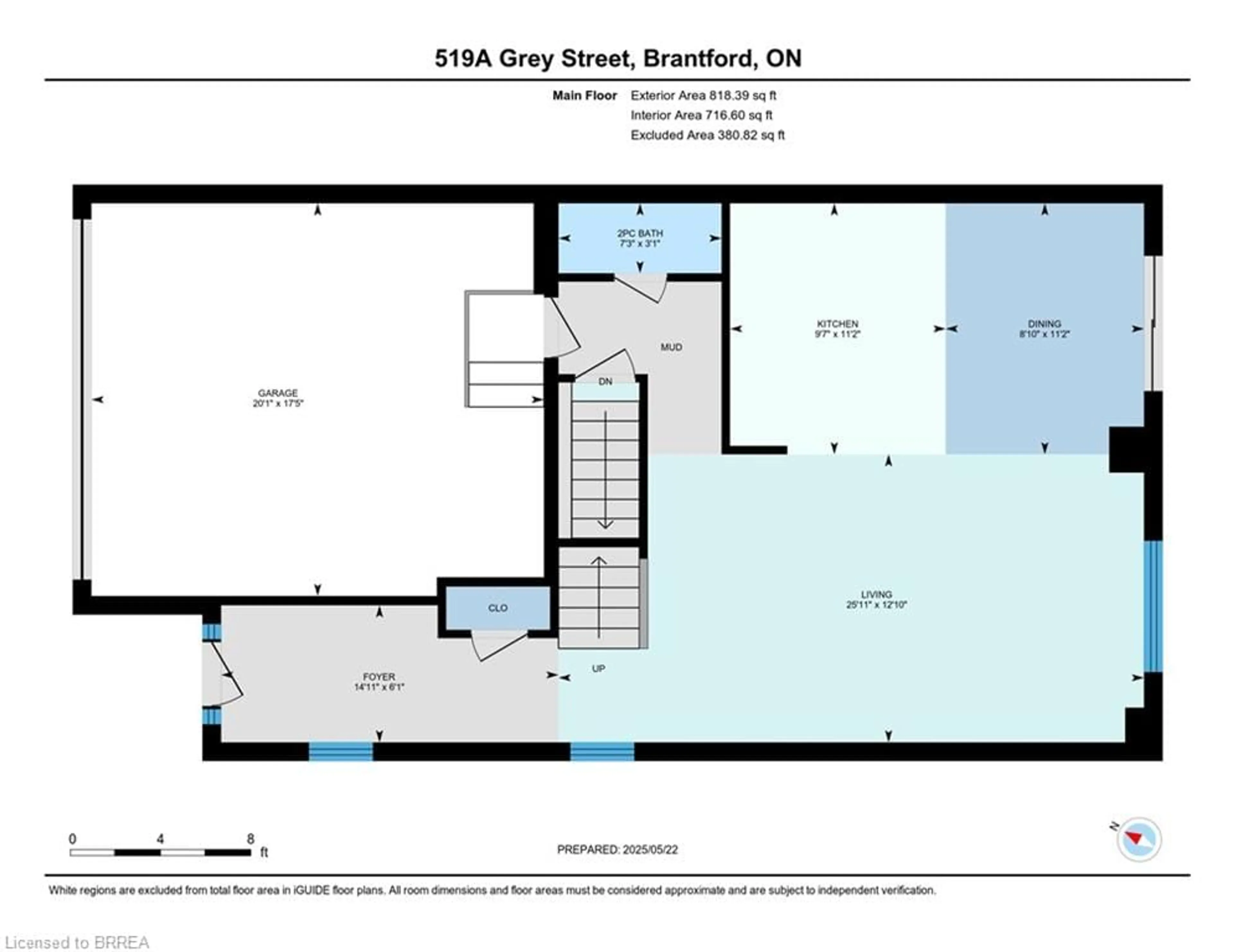 Floor plan for 519 Grey Street St #A, Brantford Ontario N3S 0C3