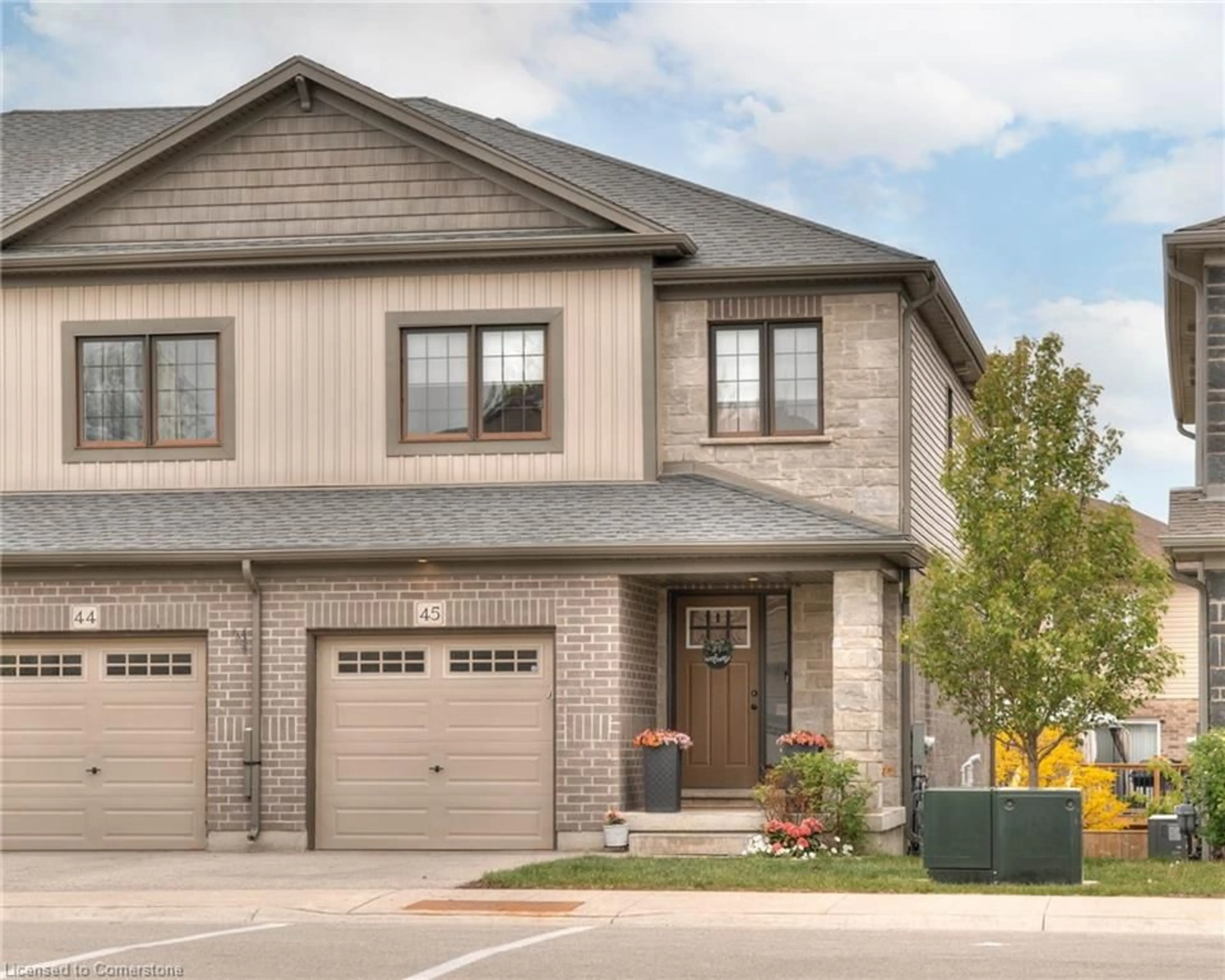 Home with brick exterior material, street for 135 Hardcastle Drive Dr #45, Cambridge Ontario N1S 0B6