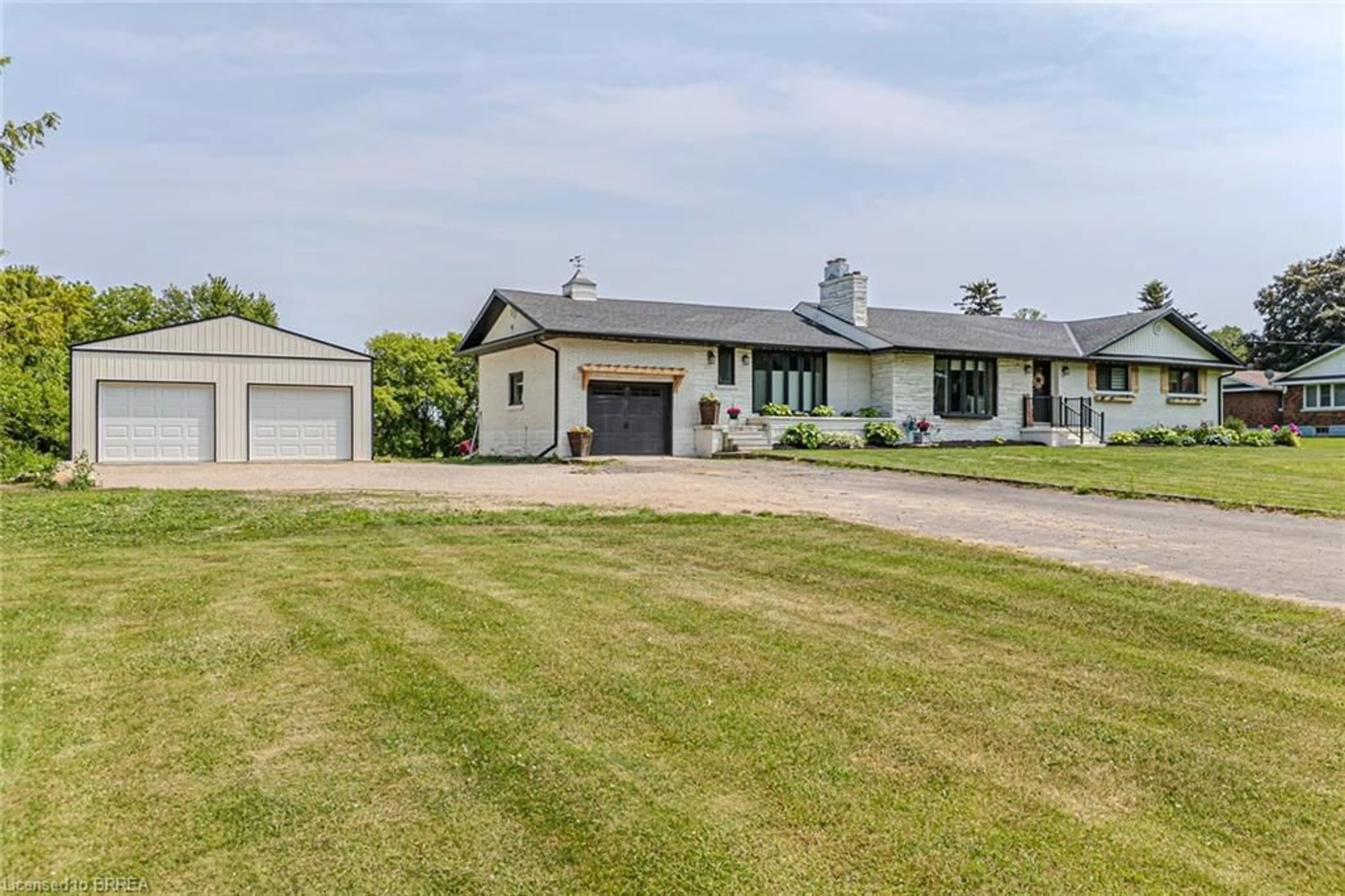 A pic from outside/outdoor area/front of a property/back of a property/a pic from drone, street for 836 Mount Pleasant Rd, Mount Pleasant Ontario N3T 5L5