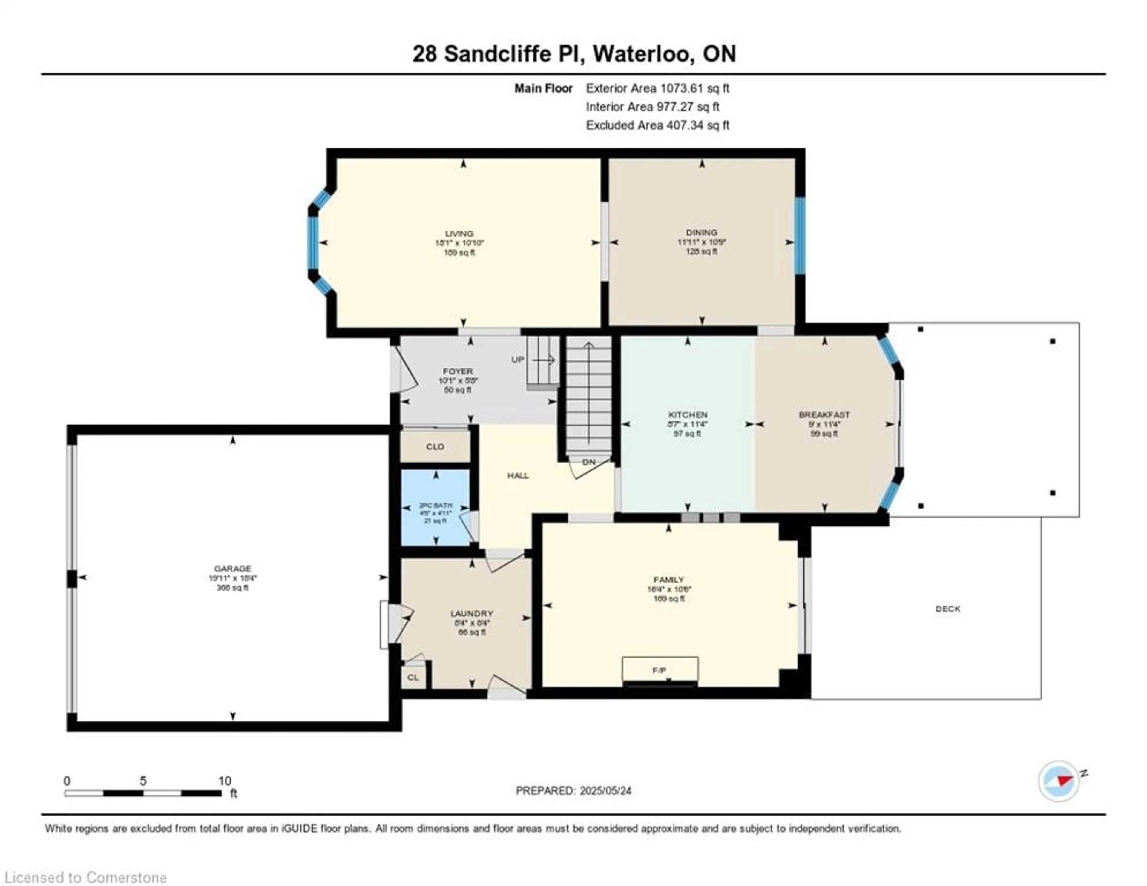 Floor plan for 28 Sandcliffe Pl, Waterloo Ontario N2T 1A8