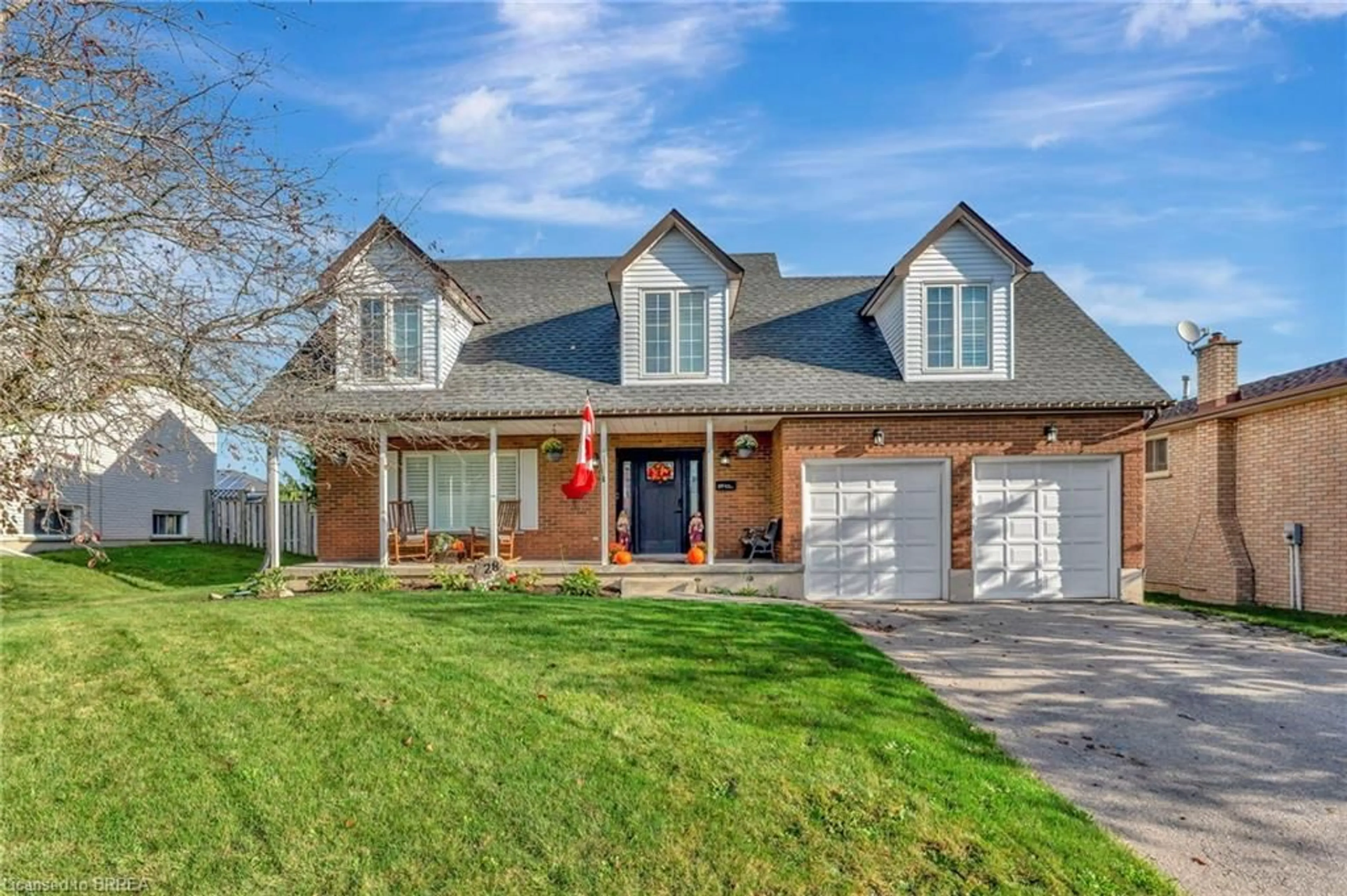 Home with brick exterior material, street for 28 Austin Cres, St. George Ontario N0E 1N0
