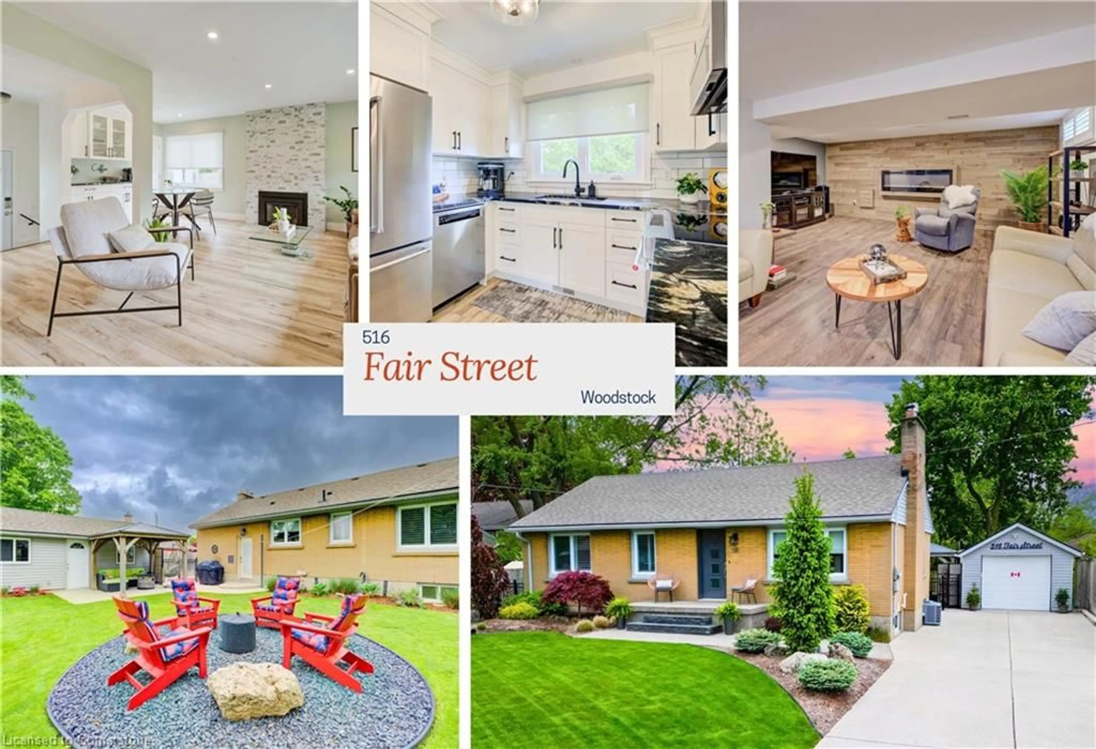 A pic from outside/outdoor area/front of a property/back of a property/a pic from drone, street for 516 Fair St, Woodstock Ontario N4S 5T6