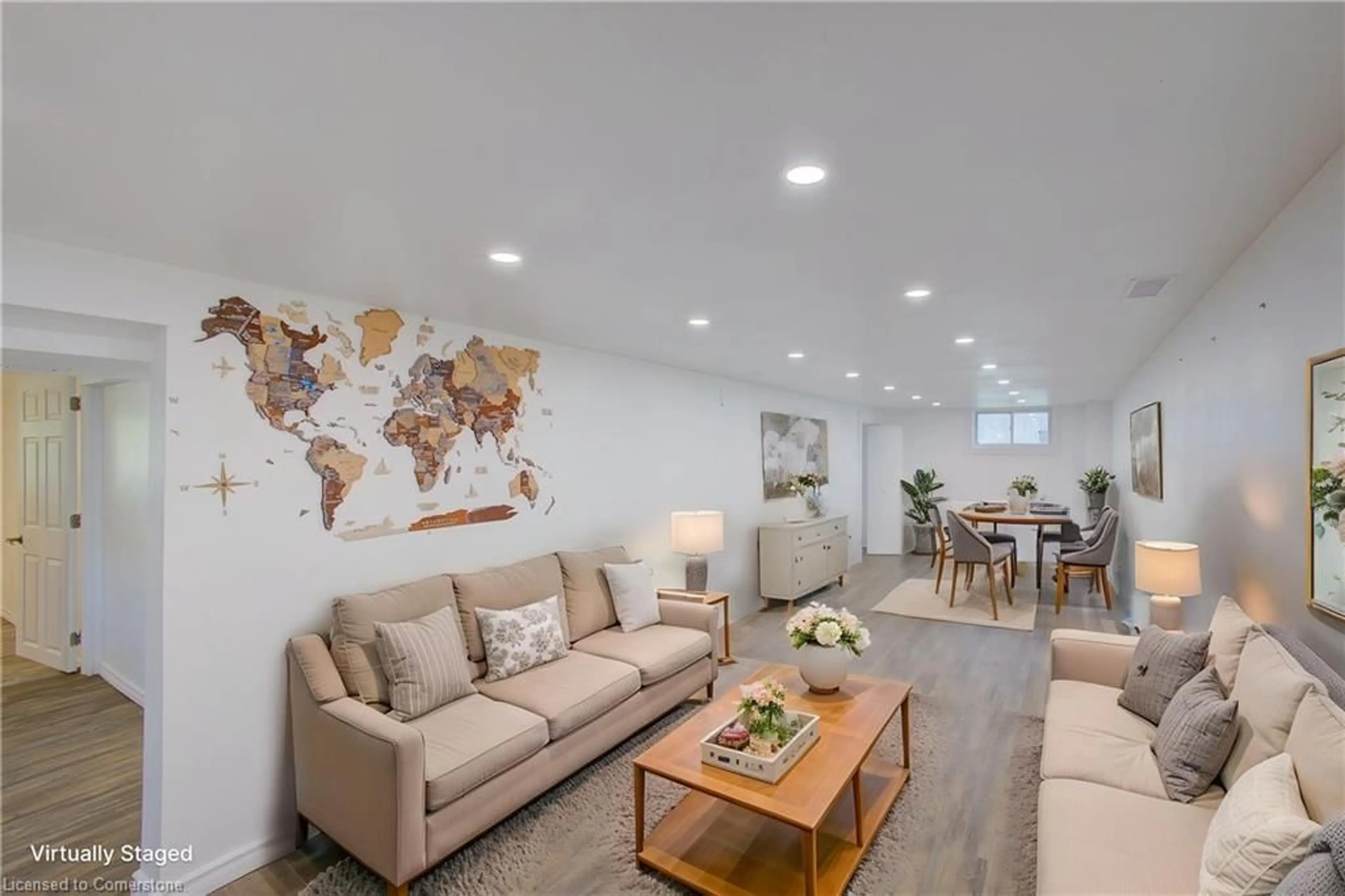 Living room with furniture, wood/laminate floor for 387 Countess St, Durham Ontario N0G 1R0