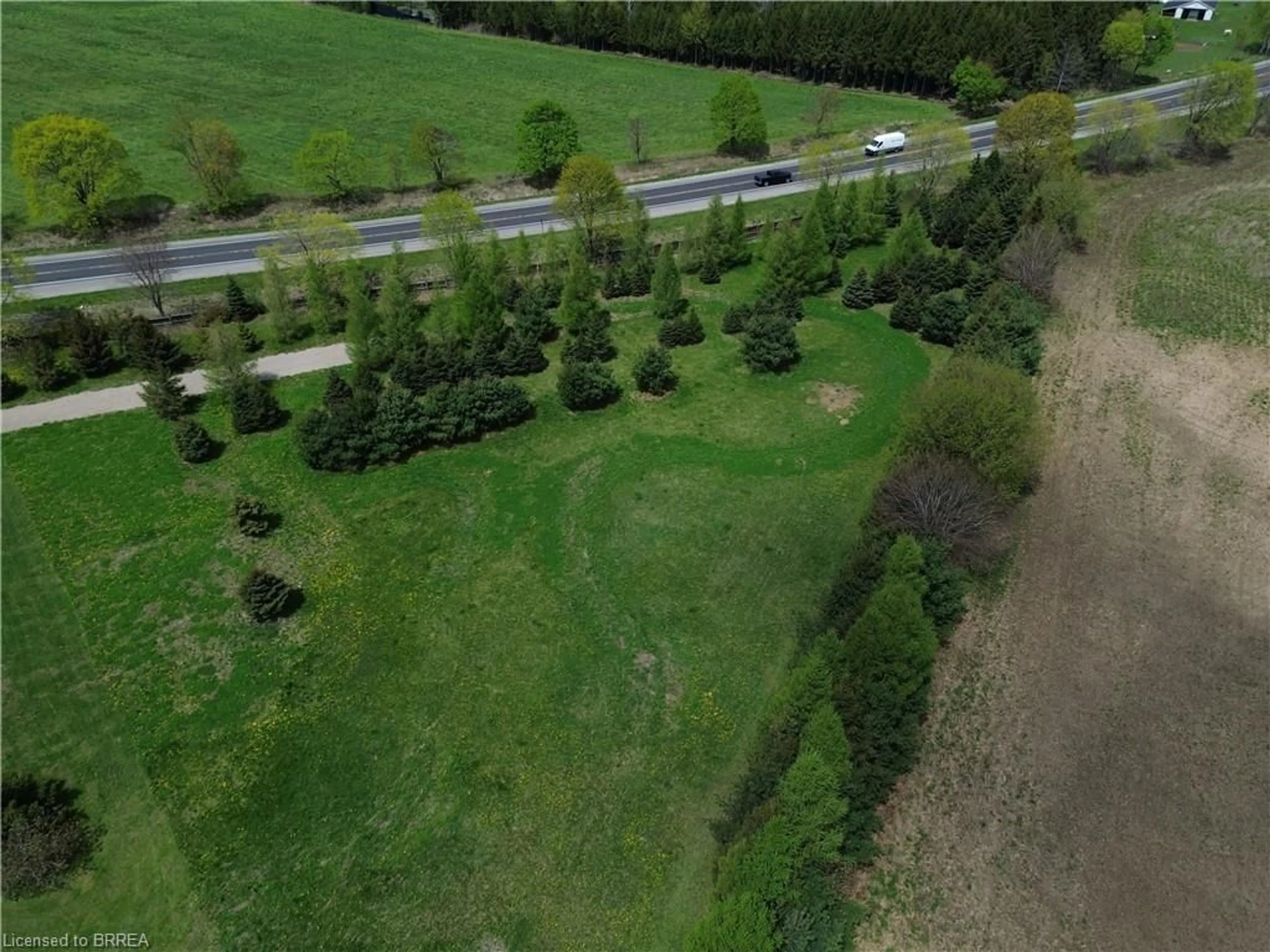 A pic from outside/outdoor area/front of a property/back of a property/a pic from drone, forest/trees view for 38A Highway 24, Scotland Ontario N0E 1R0