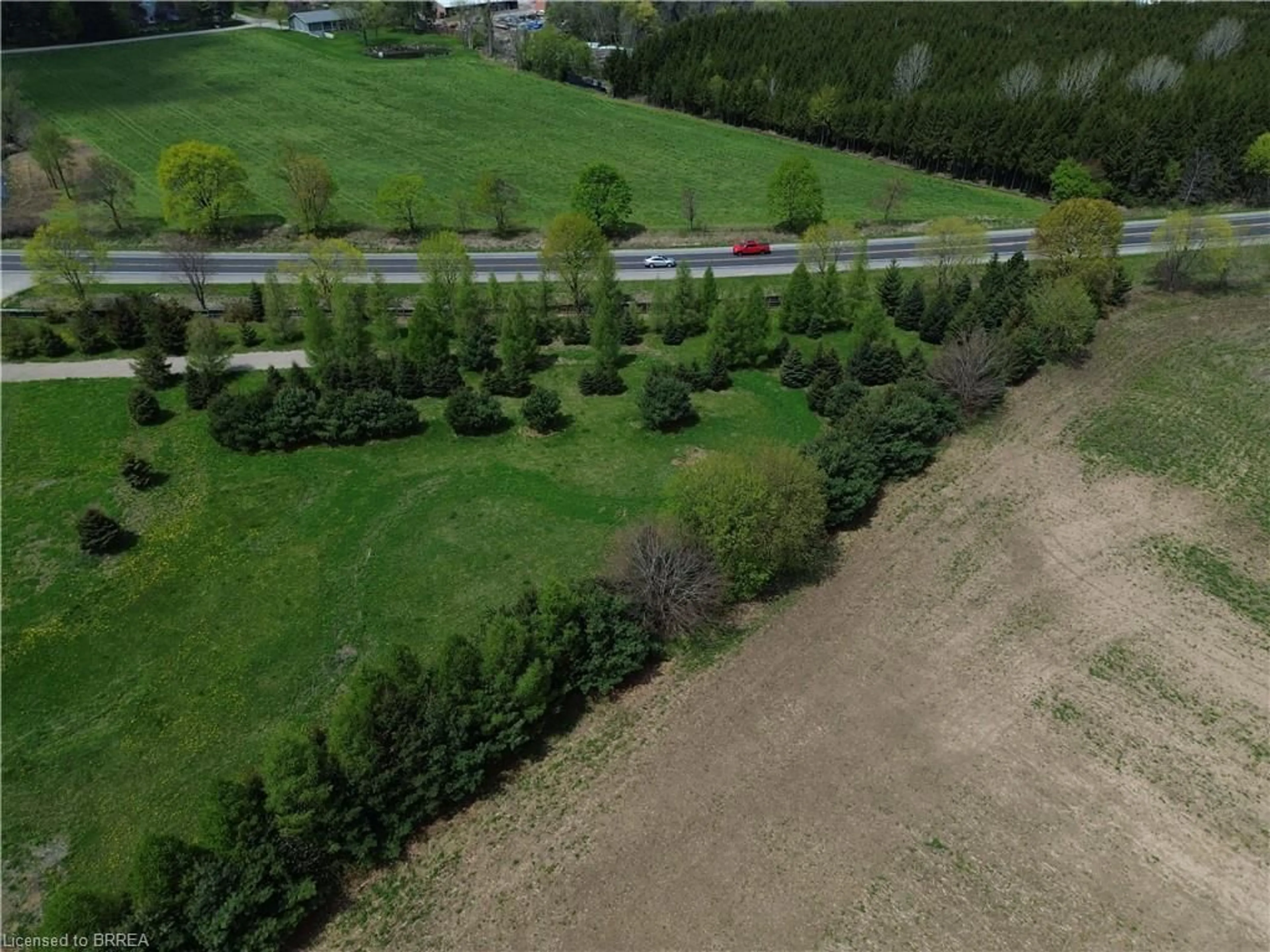 A pic from outside/outdoor area/front of a property/back of a property/a pic from drone, forest/trees view for 38A Highway 24, Scotland Ontario N0E 1R0