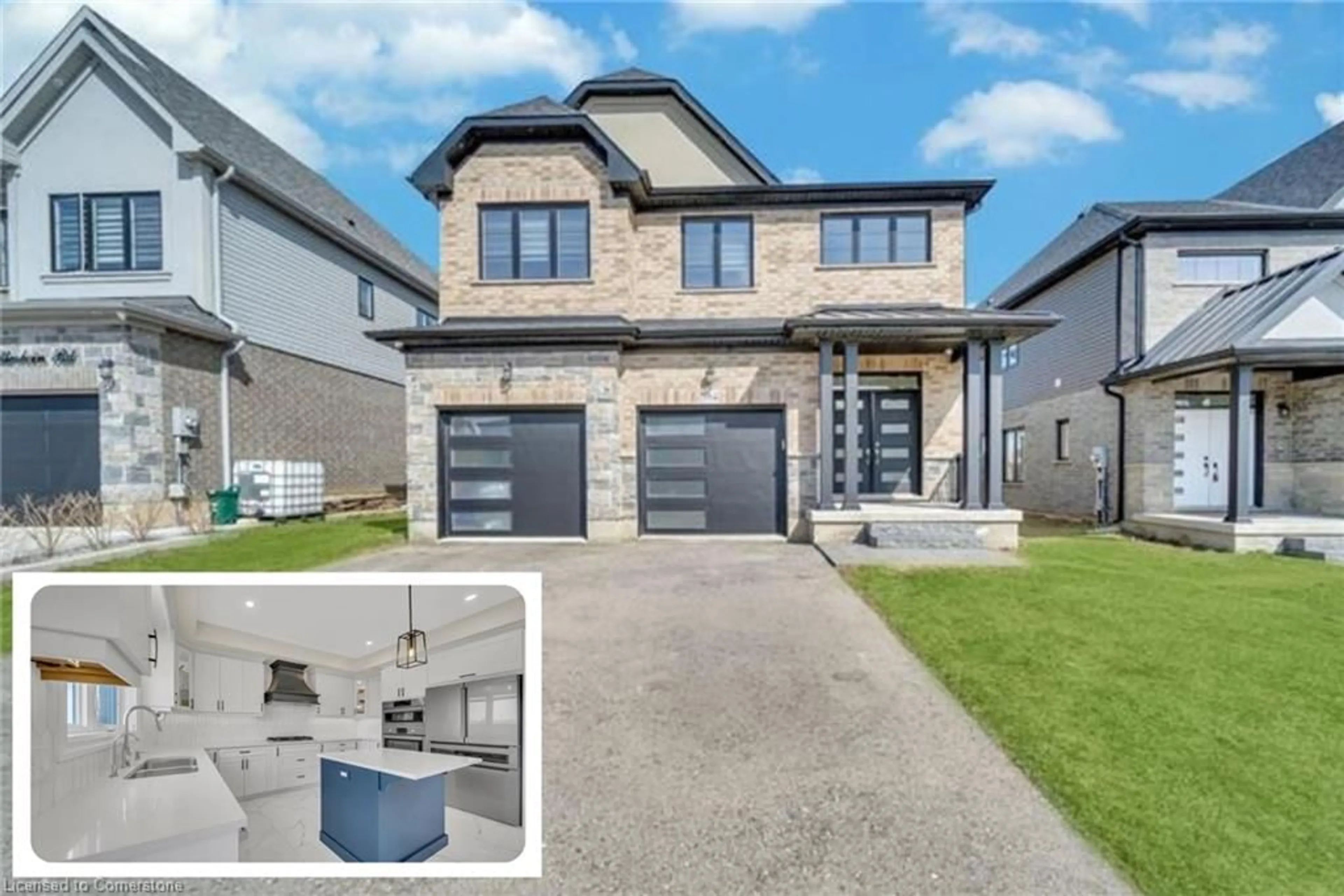 Home with brick exterior material, street for 184 Otterbein Rd, Kitchener Ontario N2B 0A8