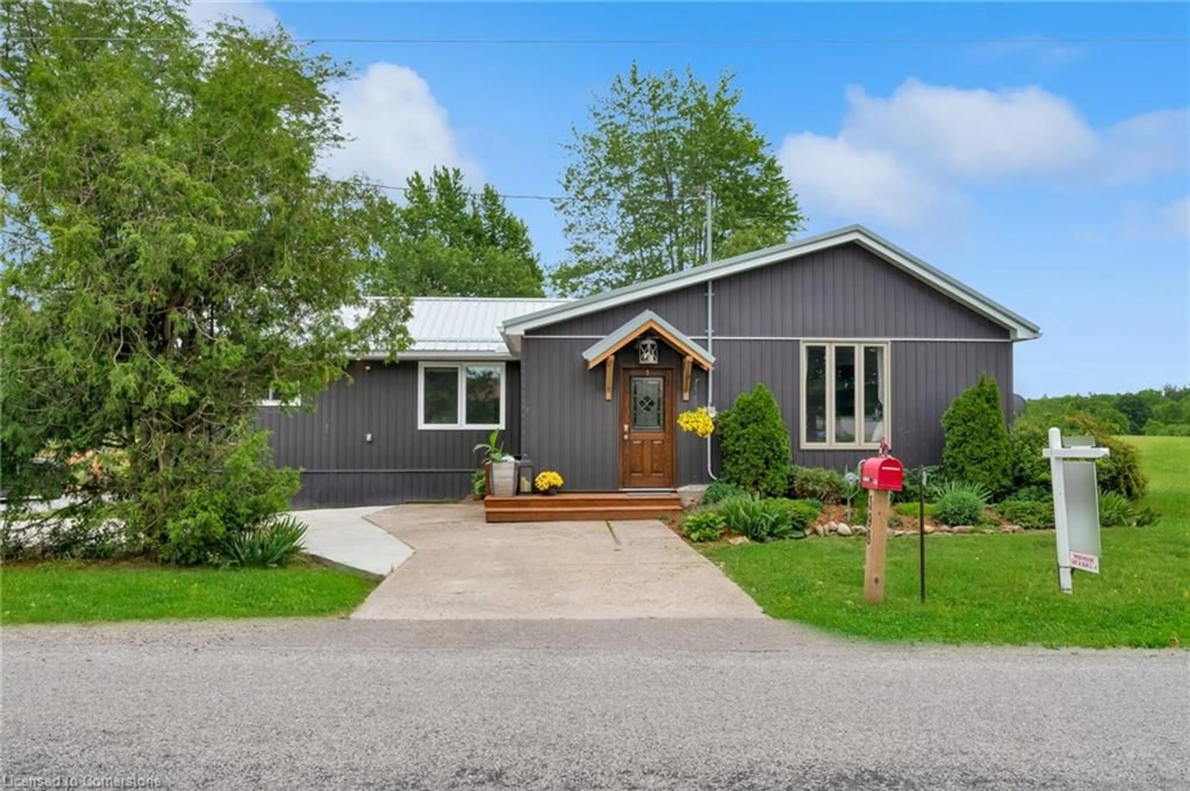 Home with vinyl exterior material, street for 398 Concession 5 Rd, Fisherville Ontario N0A 1G0