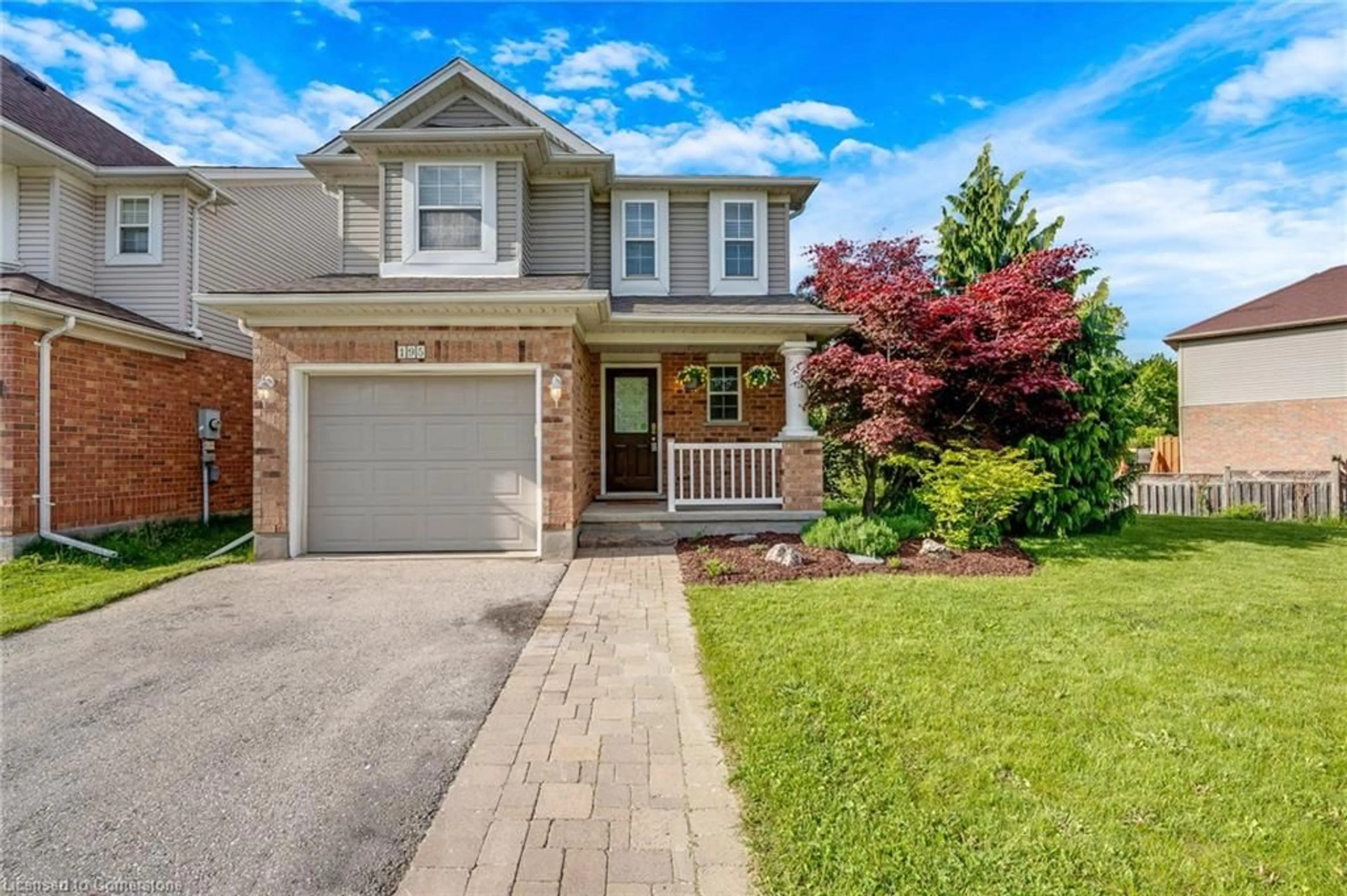 Home with brick exterior material, street for 195 Pineland Crt, Waterloo Ontario N2T 2S3