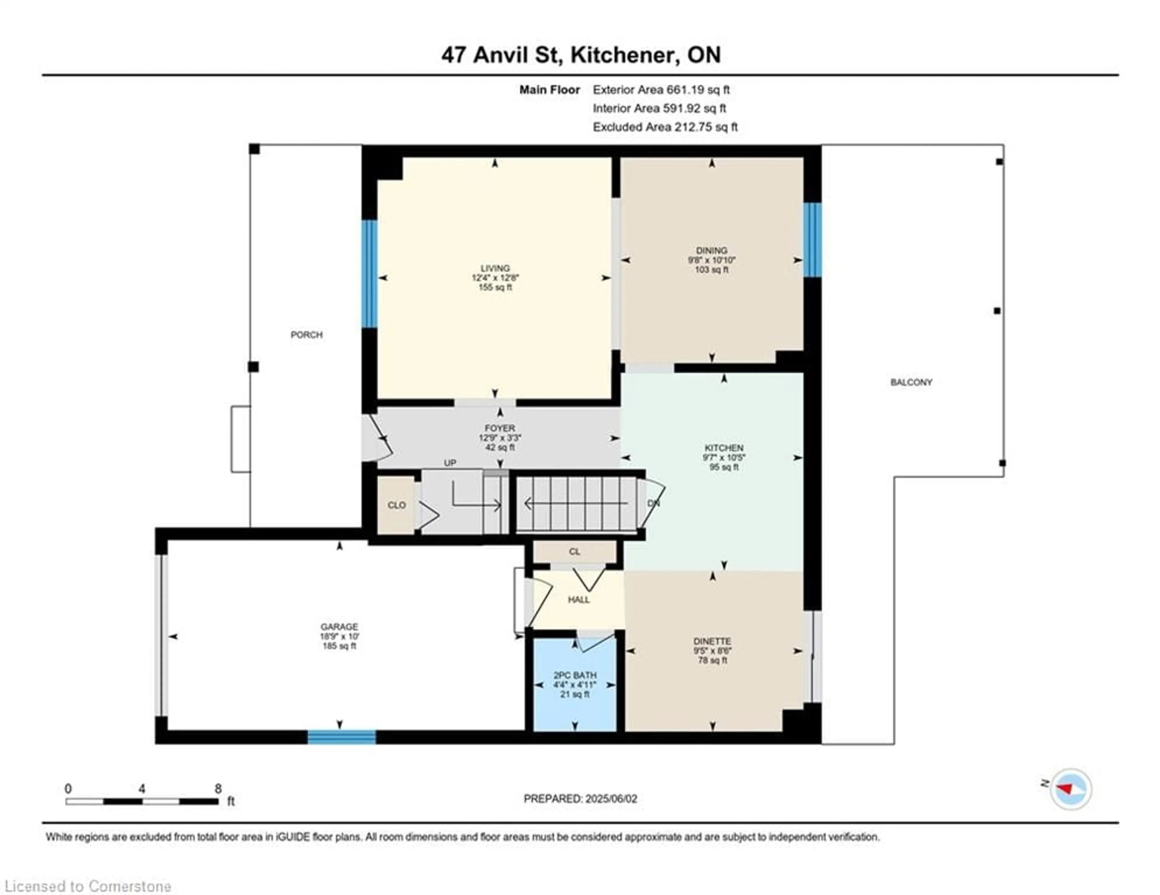 Floor plan for 47 Anvil St, Kitchener Ontario N2P 1X7