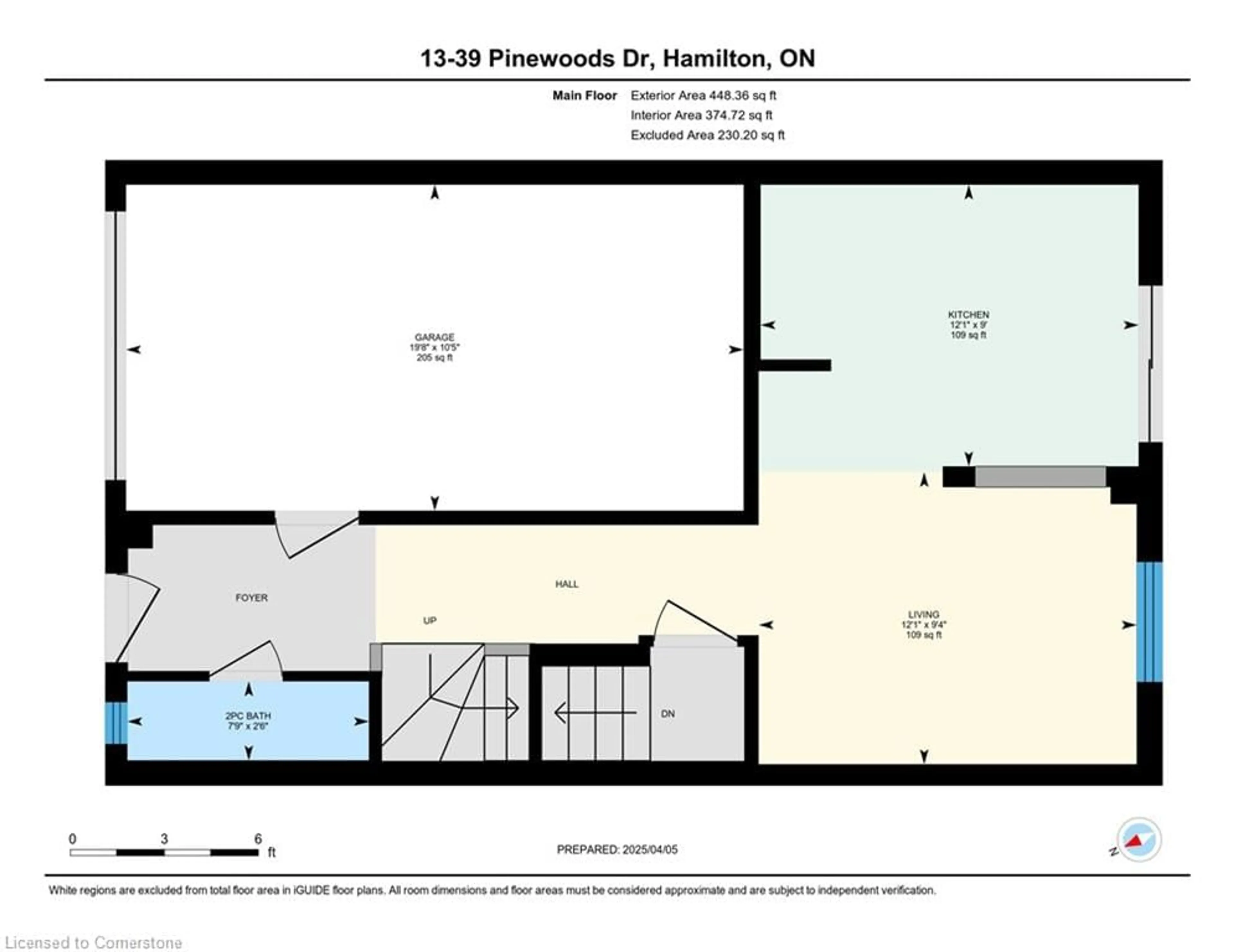 Floor plan for 39 Pinewoods Dr #13, Stoney Creek Ontario L8J 3Z3