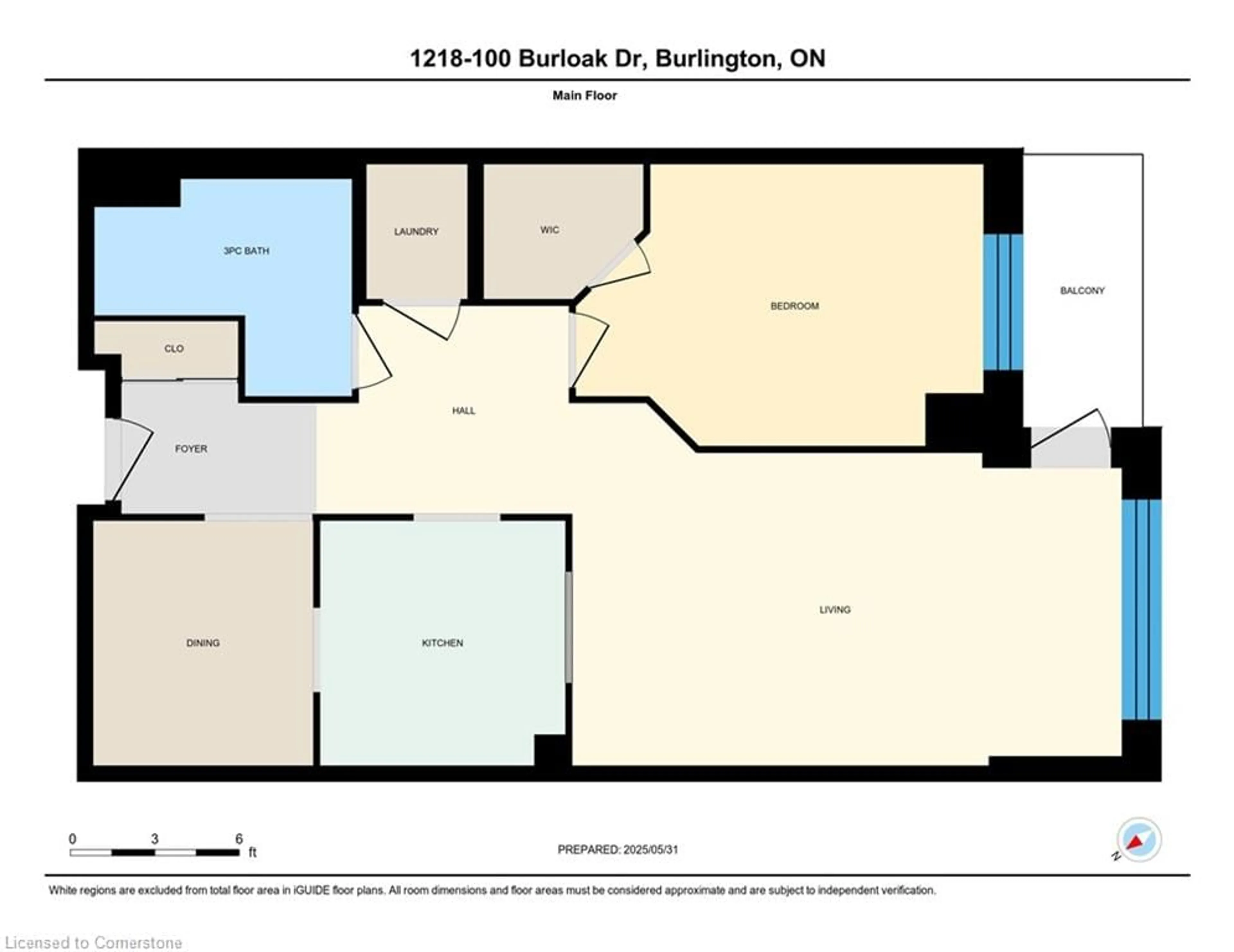 Floor plan for 100 Burloak Dr #1218, Burlington Ontario L8L 6P6