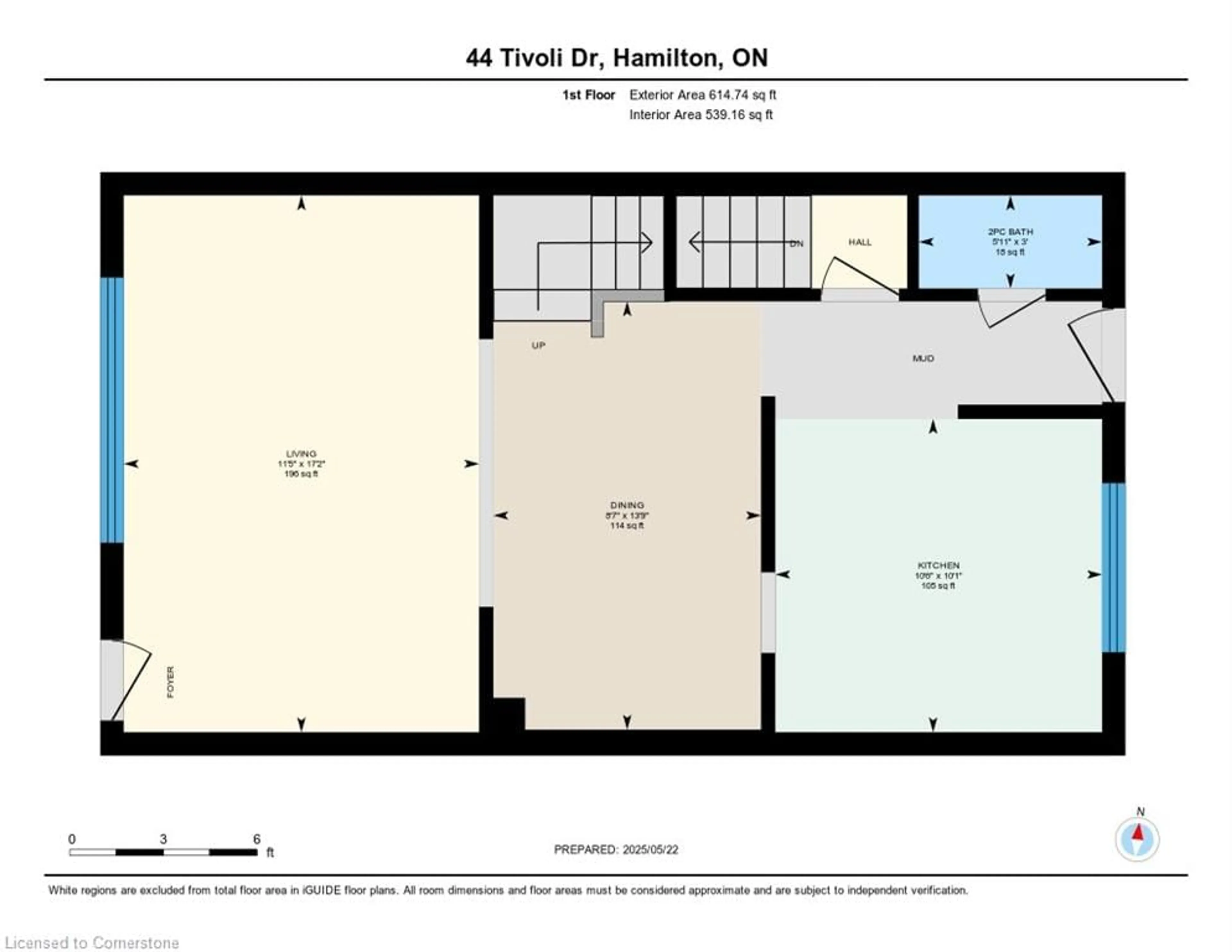 Floor plan for 44 Tivoli Dr, Hamilton Ontario L9C 2E4