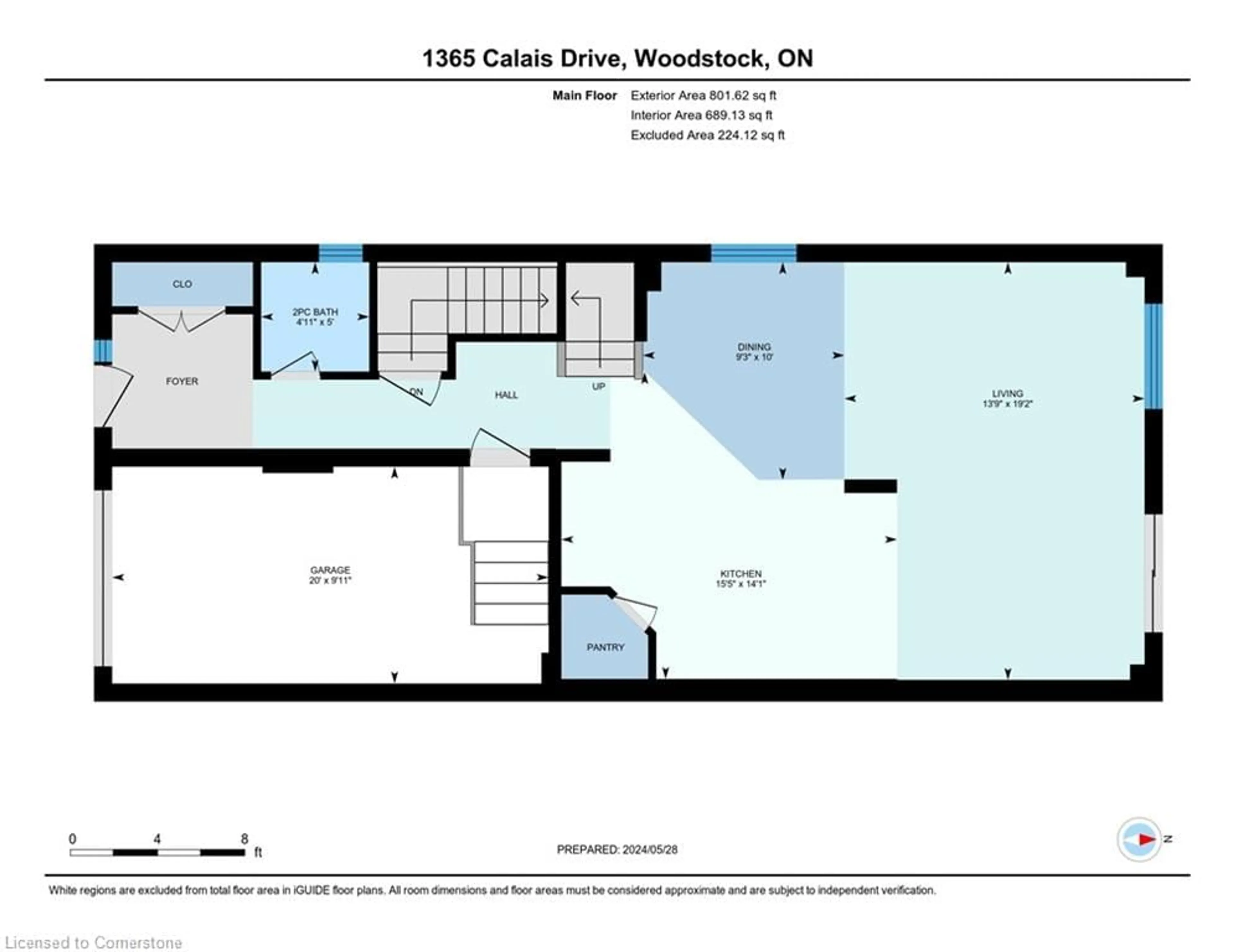 Floor plan for 1365 Calais Dr, Woodstock Ontario N4T 0L8