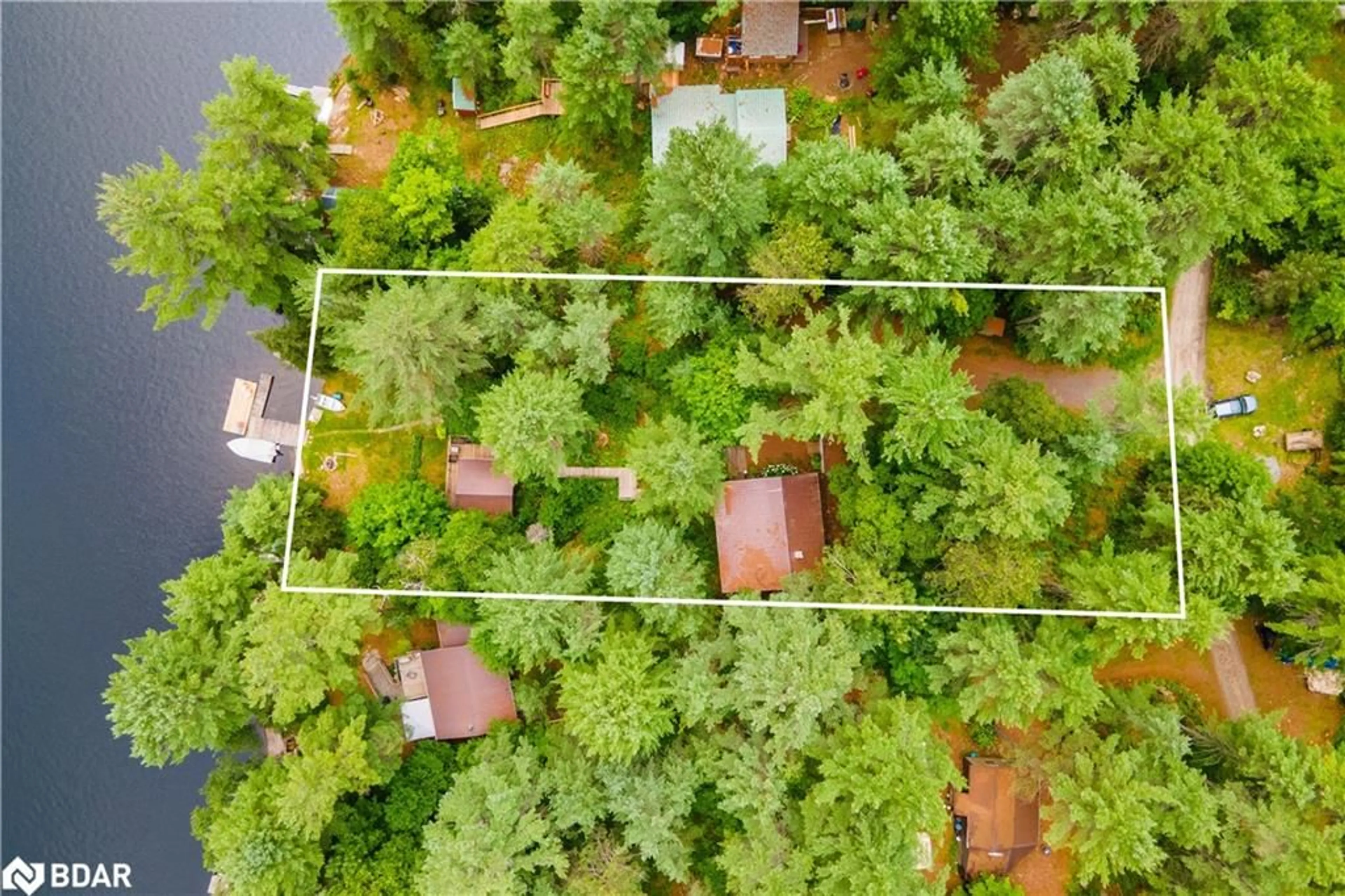 A pic from outside/outdoor area/front of a property/back of a property/a pic from drone, forest/trees view for 1370 Ranger Bay Rd, Loring Ontario P0H 1S0