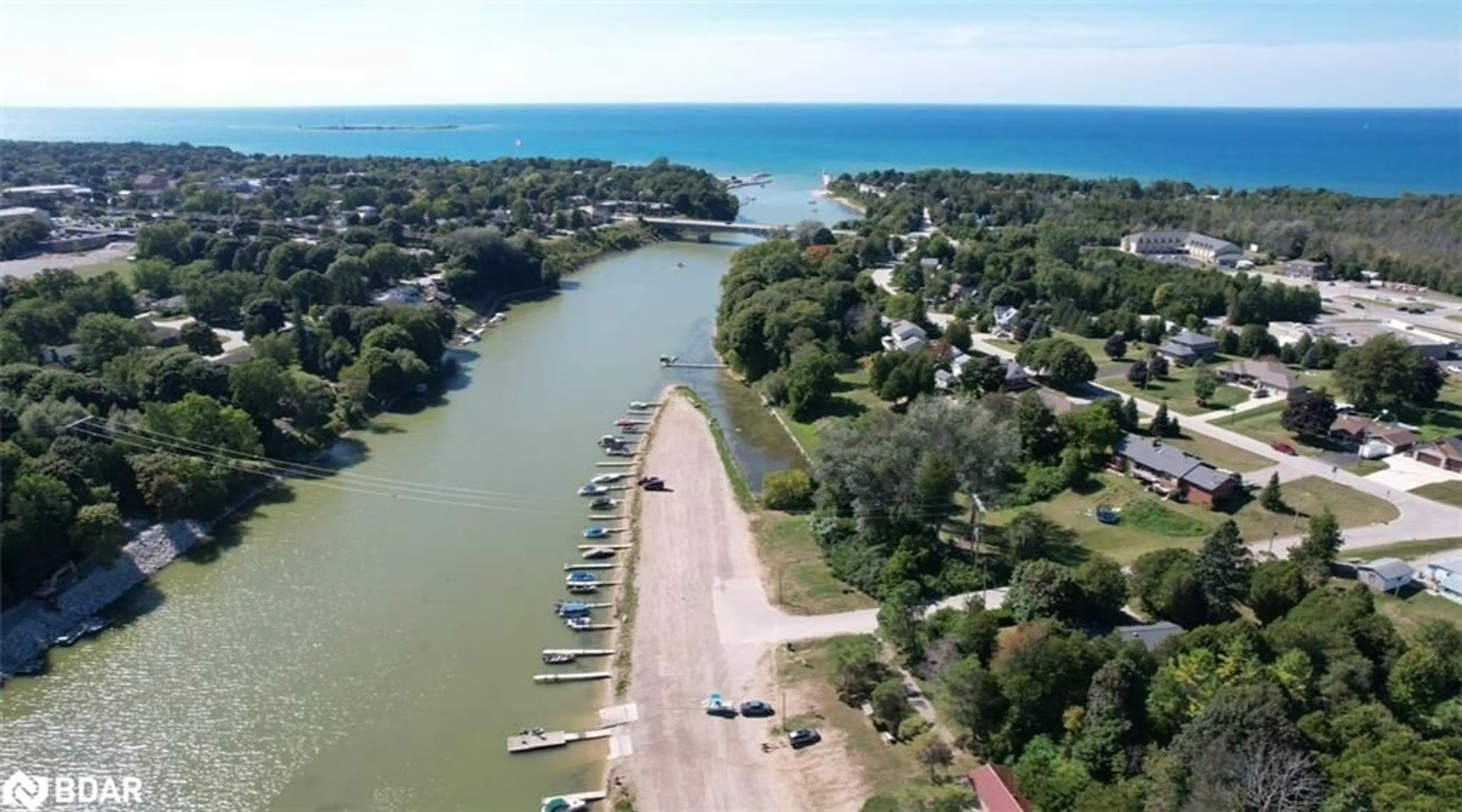 A pic from outside/outdoor area/front of a property/back of a property/a pic from drone, water/lake/river/ocean view for 229 South Rankin St, Southampton Ontario N0H 2L0