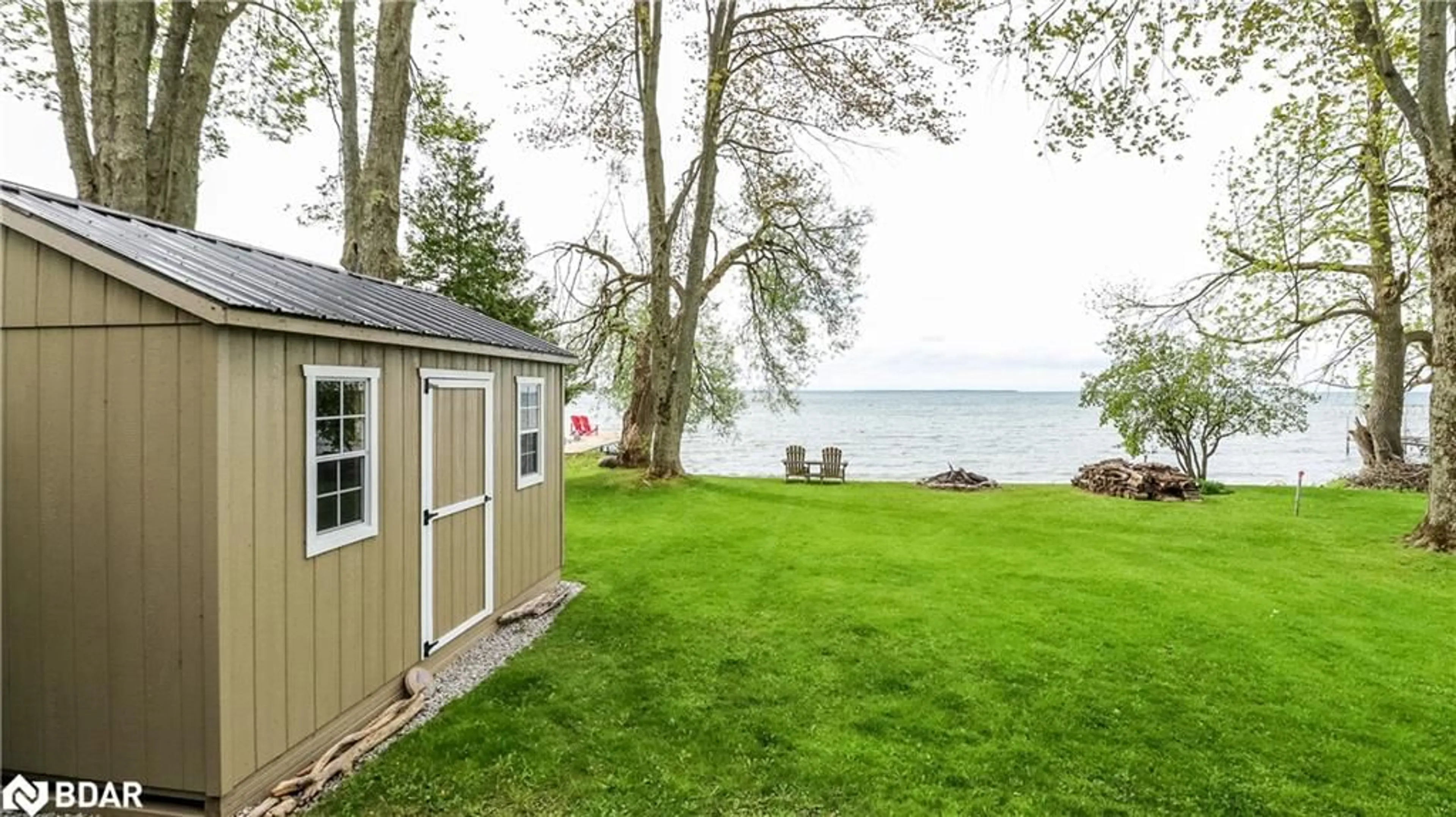 Patio, water/lake/river/ocean view for 3822 Glenrest Drive Dr, Ramara Ontario L0K 1B0