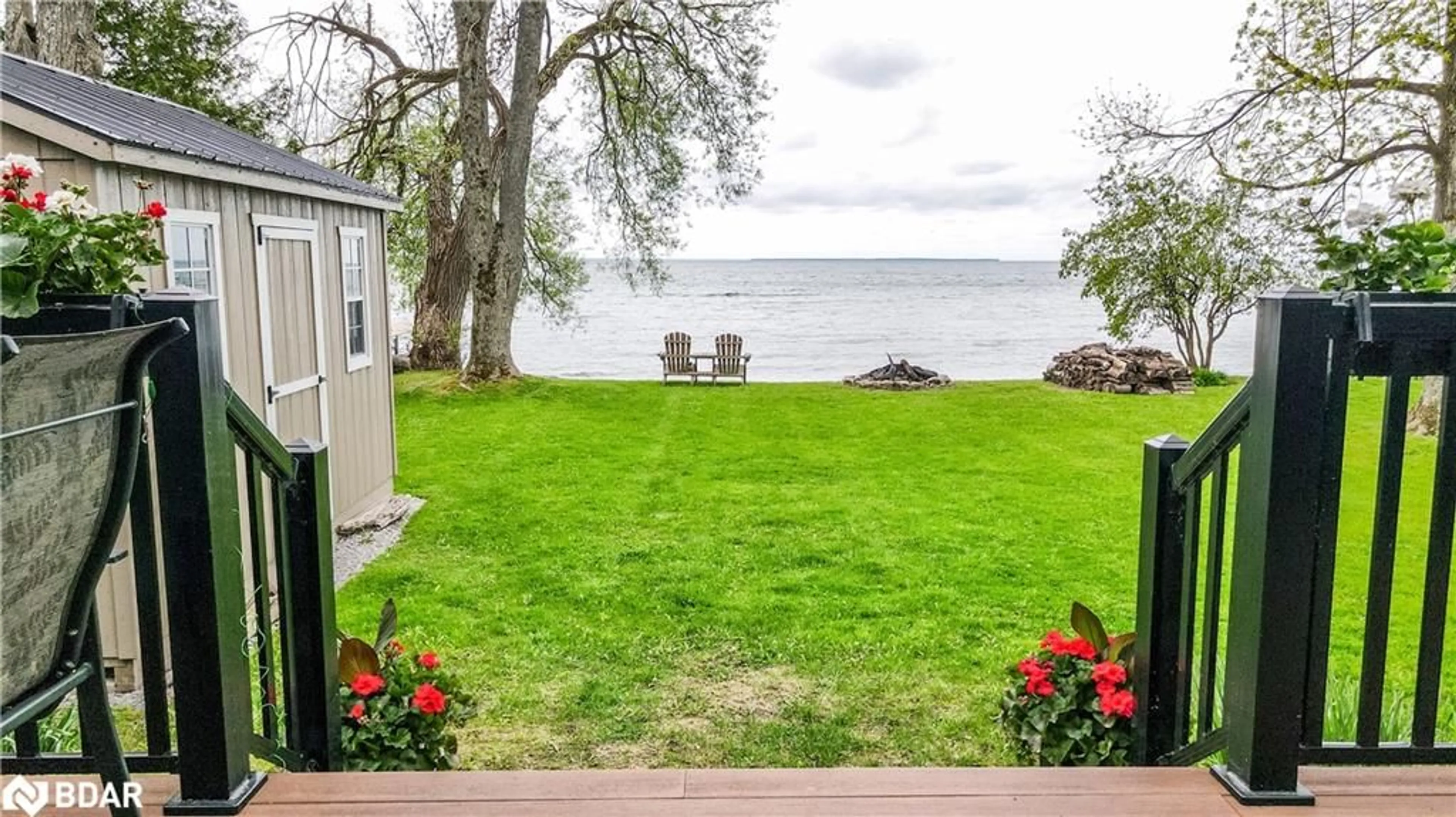Patio, water/lake/river/ocean view for 3822 Glenrest Drive Dr, Ramara Ontario L0K 1B0