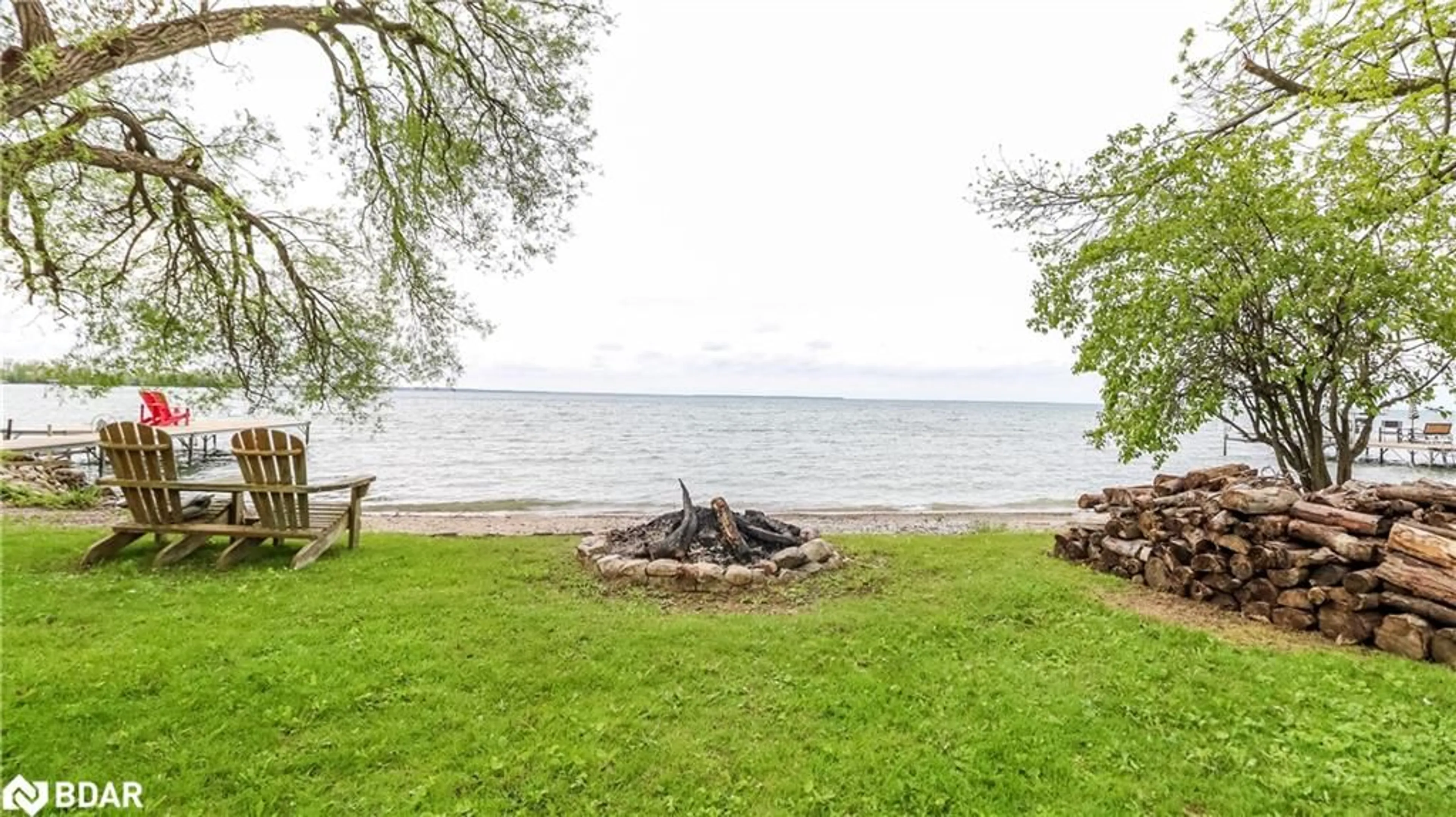 Patio, water/lake/river/ocean view for 3822 Glenrest Drive Dr, Ramara Ontario L0K 1B0