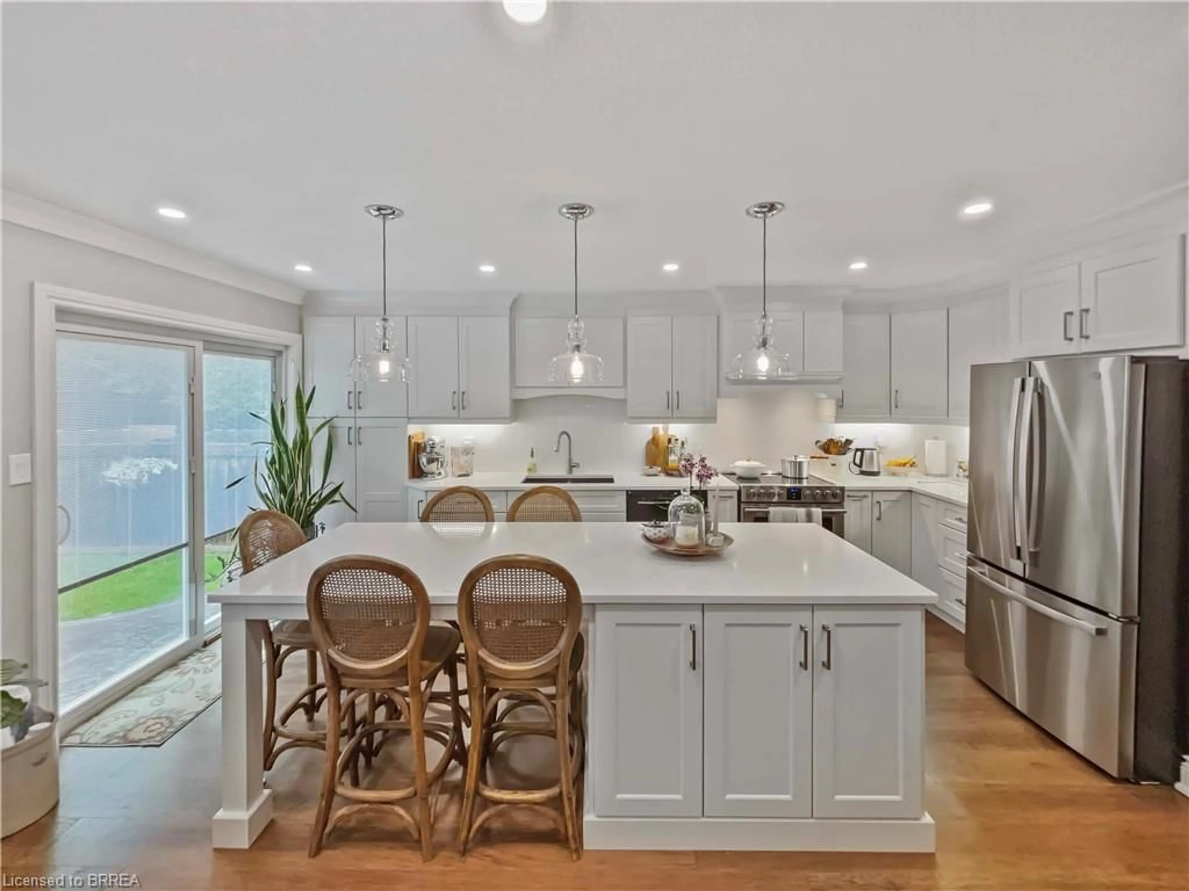 Open concept kitchen, ceramic/tile floor for 73 Savannah Ridge Dr, Paris Ontario N3L 4G2