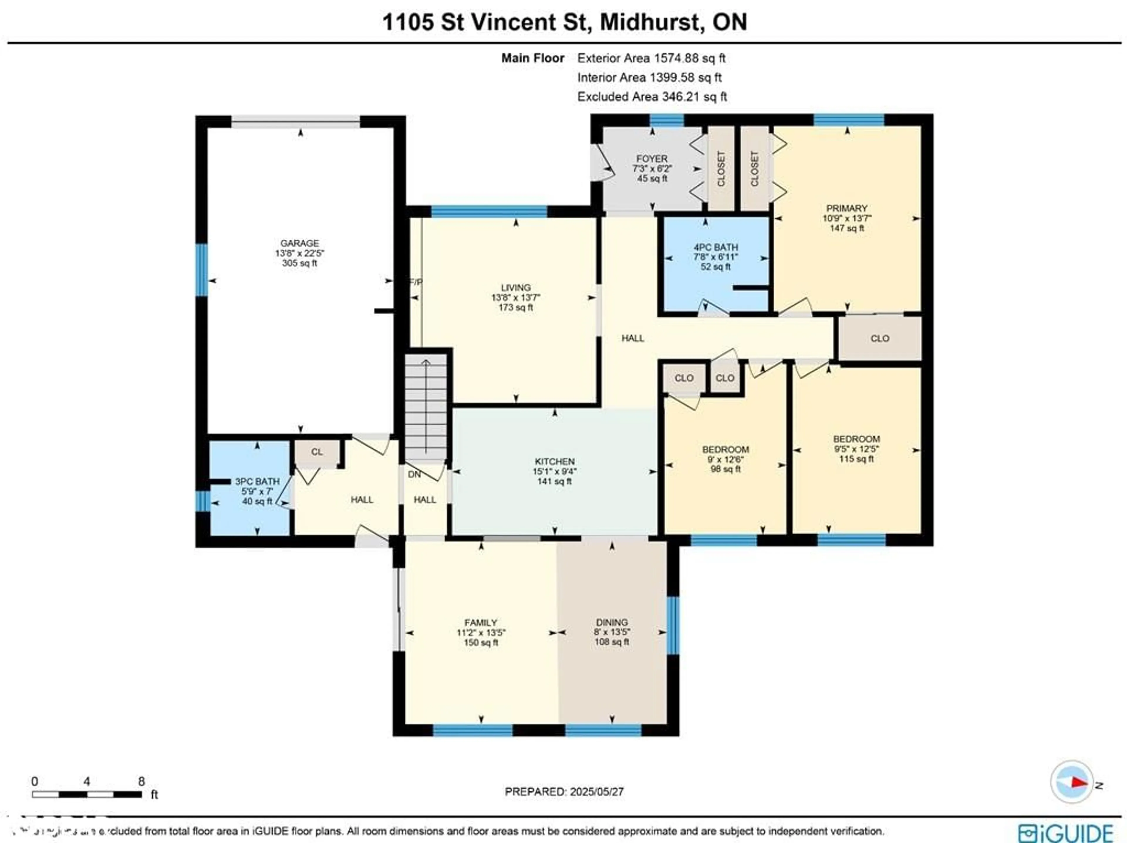 Floor plan for 1105 St Vincent Street, Midhurst Ontario L9X 0M6