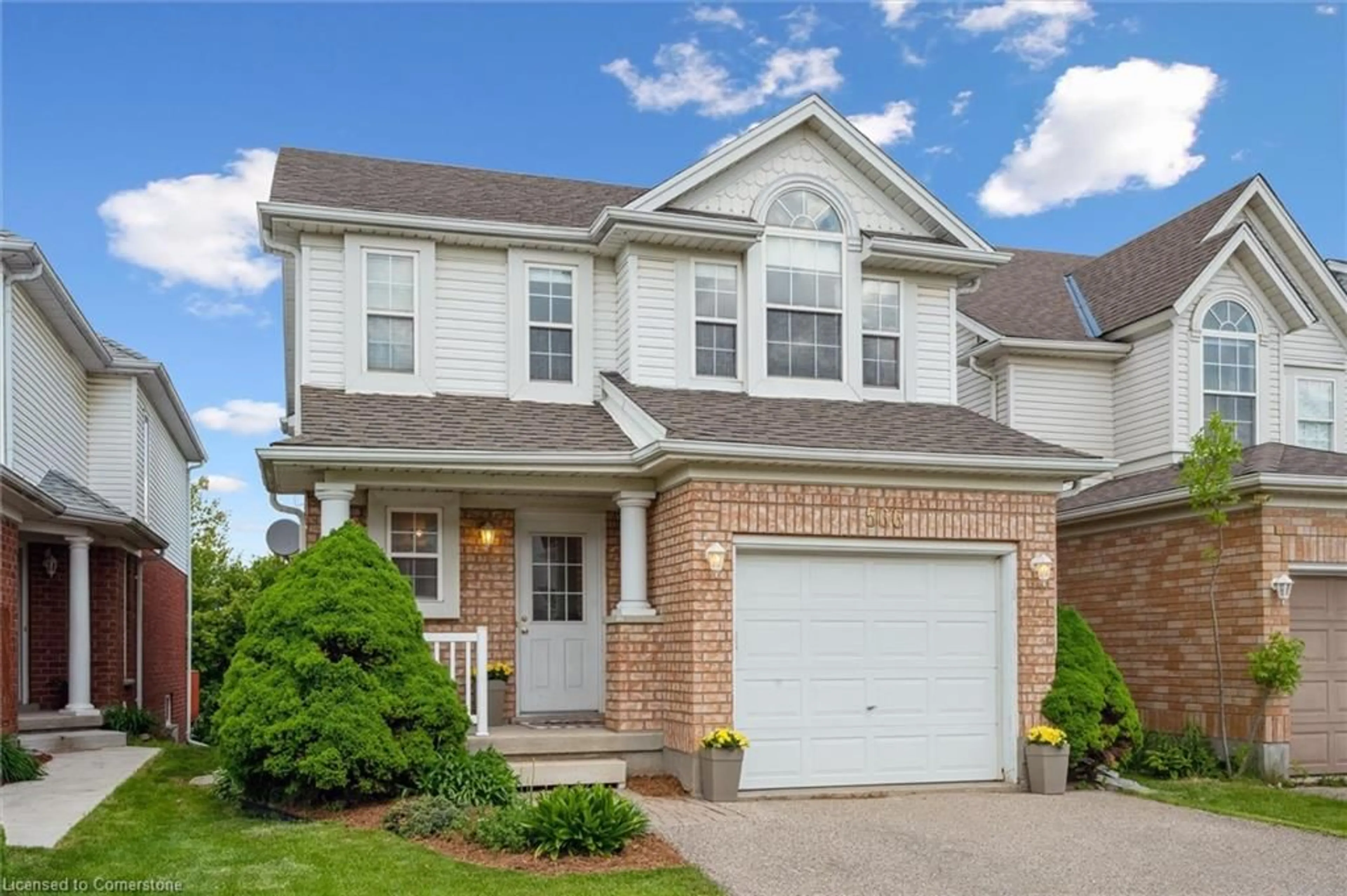 Home with brick exterior material, street for 566 Bonavista Dr, Waterloo Ontario N2K 3Z7